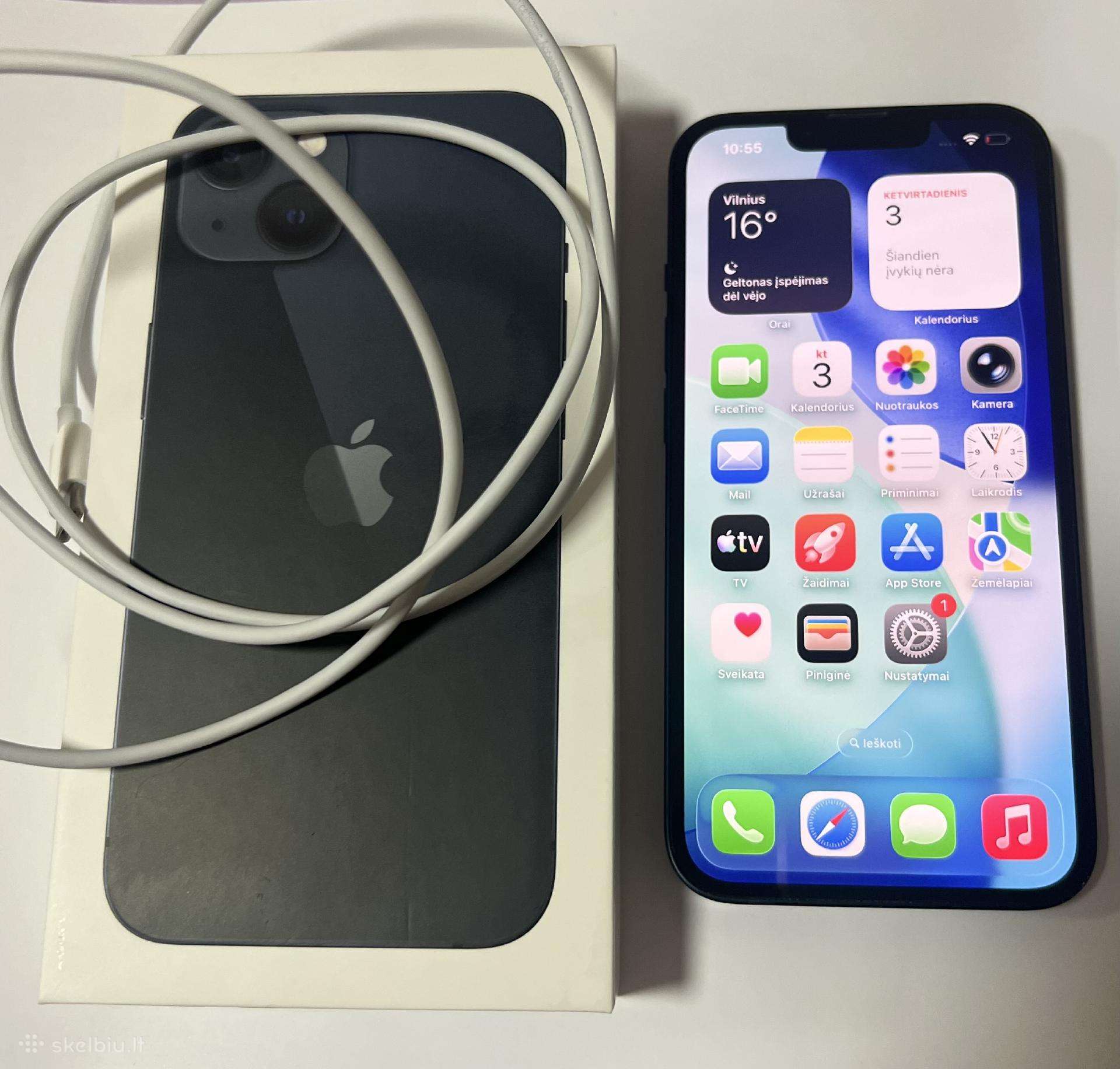 iPhone 13 128gb ,black , 82%