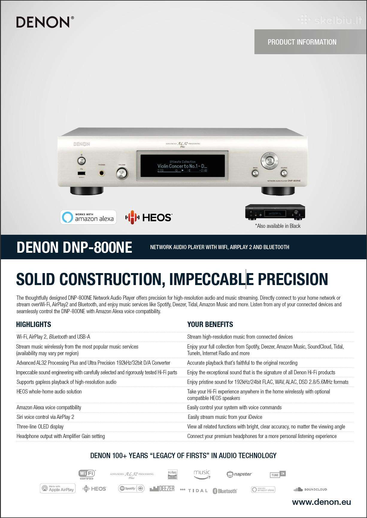 Denon Dnp-800ne ir Denon Ceol N11 Dab