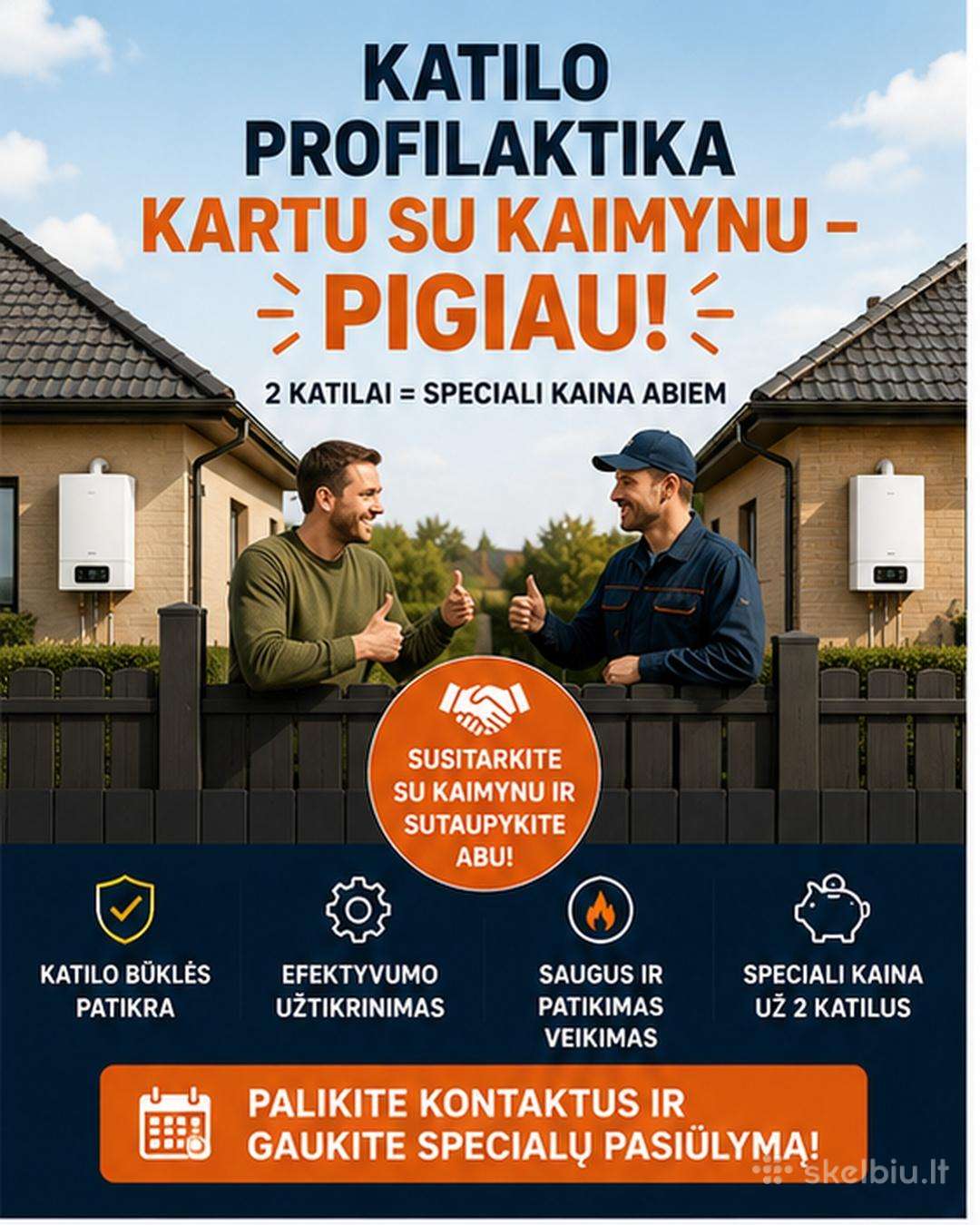 Dujinių katilu profilaktika Vilniuje