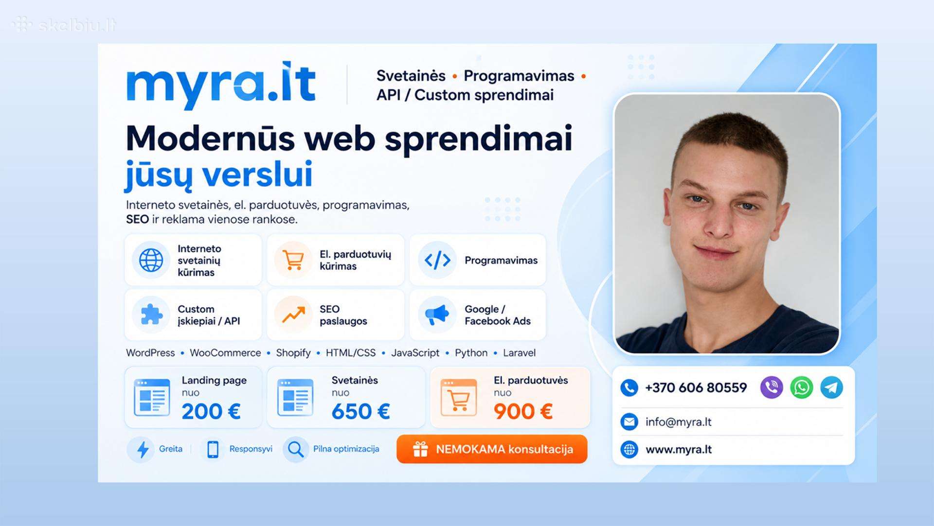 Svetainių Kūrimas, El. Parduotuvės, Programavimas