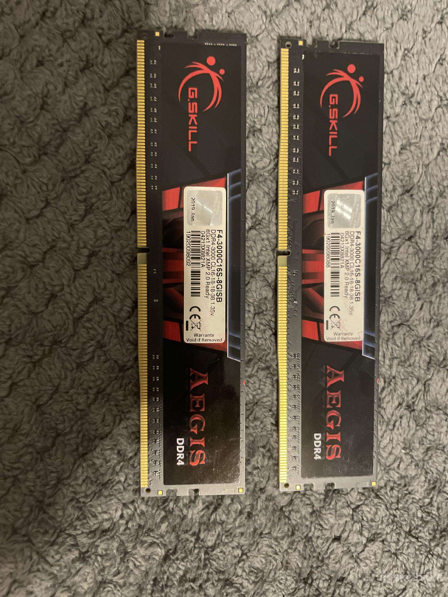 G.skill Aegis 16gb (2x8gb) Ddr4 3000mhz Cl16 RAM