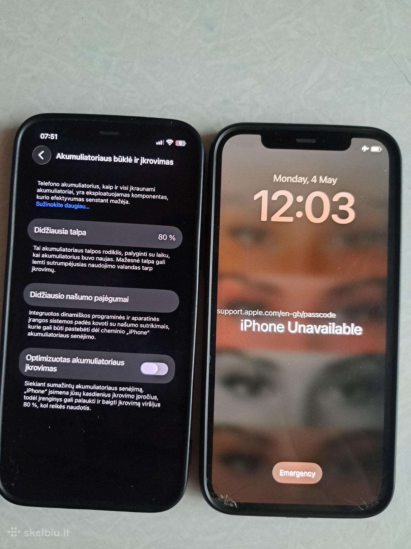 Parduodami 2vnt iPhone 12 128gb