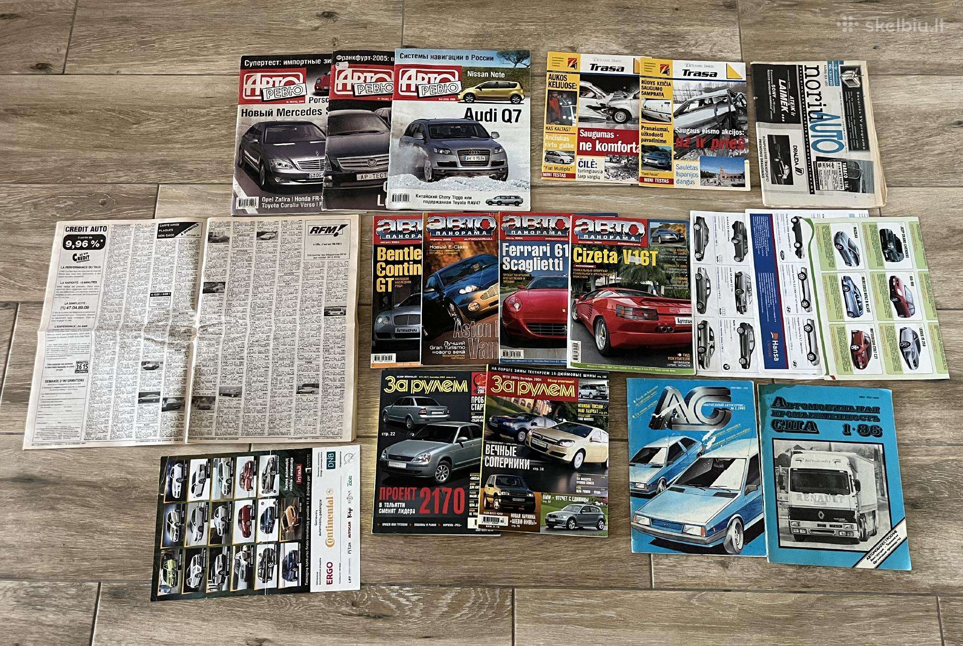 Įvairūs auto žurnalai ir laikraščiai