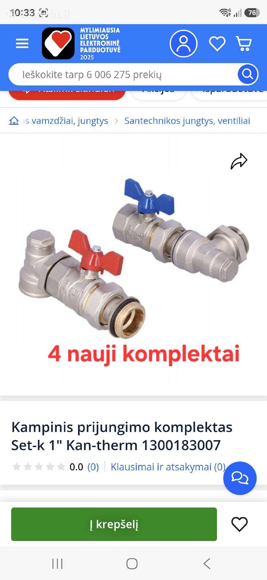 Vožtuvų komplektai šildymo sistemai