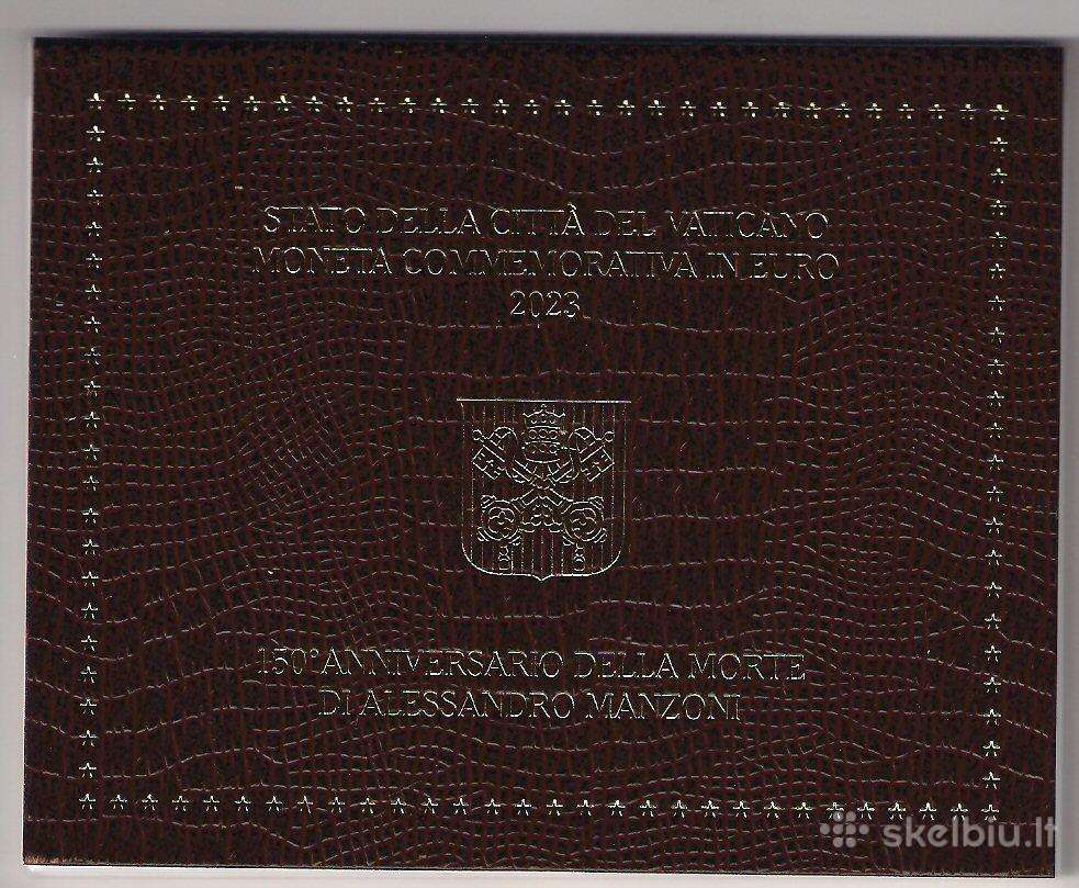 2 euro moneta Vatikanas 2023 Alessandro Manzoni