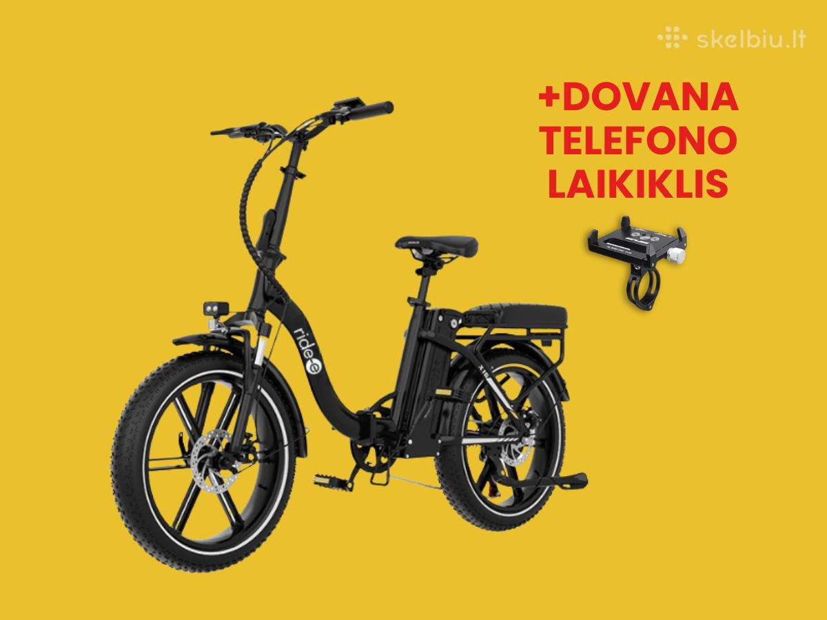 Ride-e X16 elektrinis dviratis su gazu + dovanos