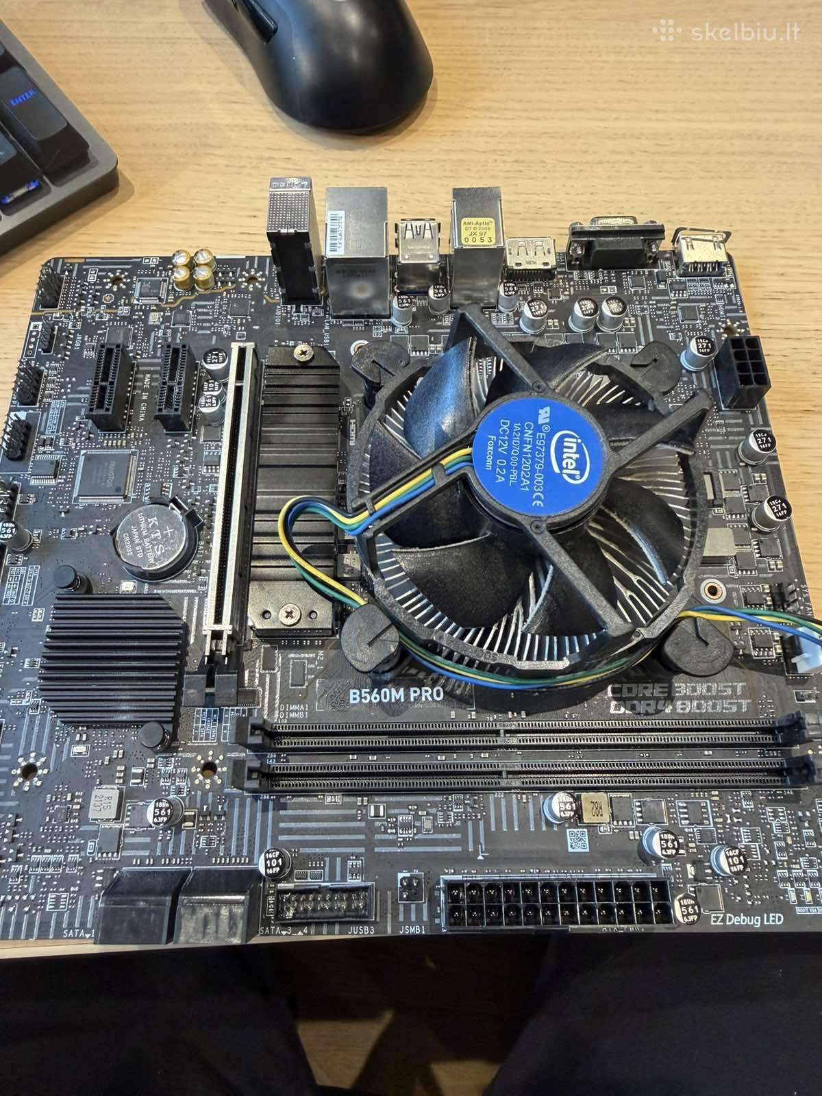 Msi B560m Pro su procesorium ir ausintuvu