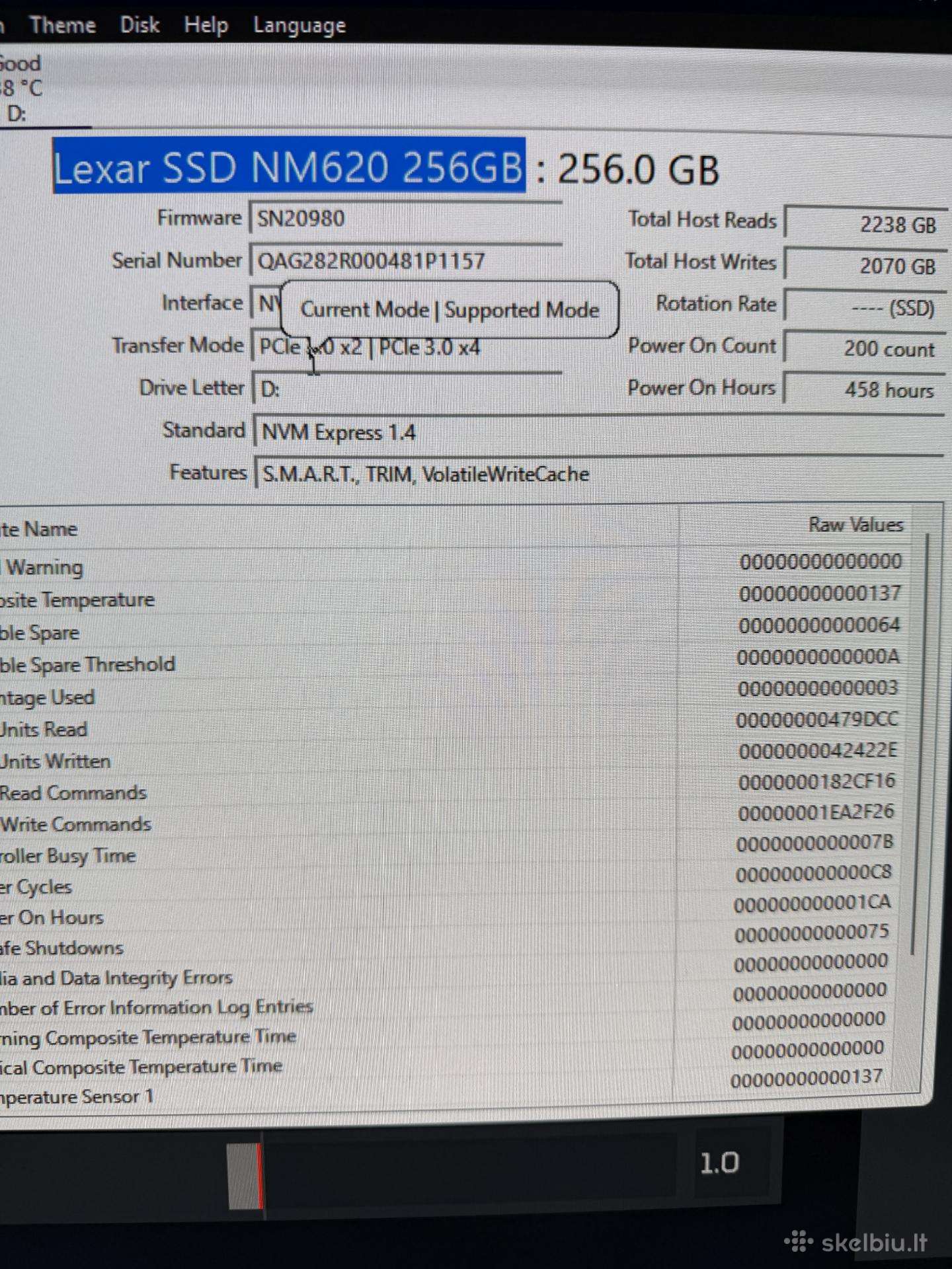 Lexar Nm620 256gb Nvme