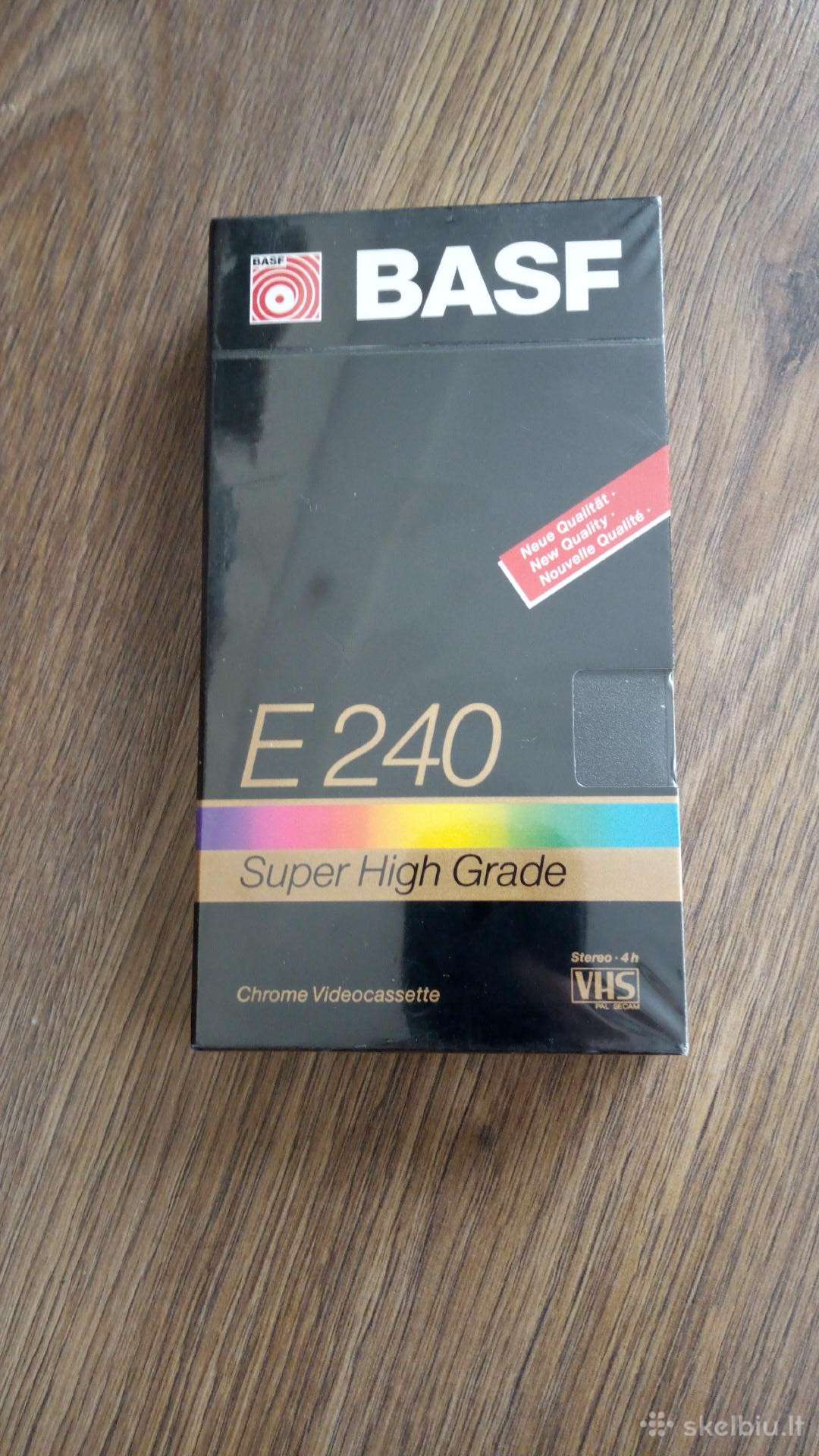 Vhs video tape. Basf E 240 super high grade -4h.