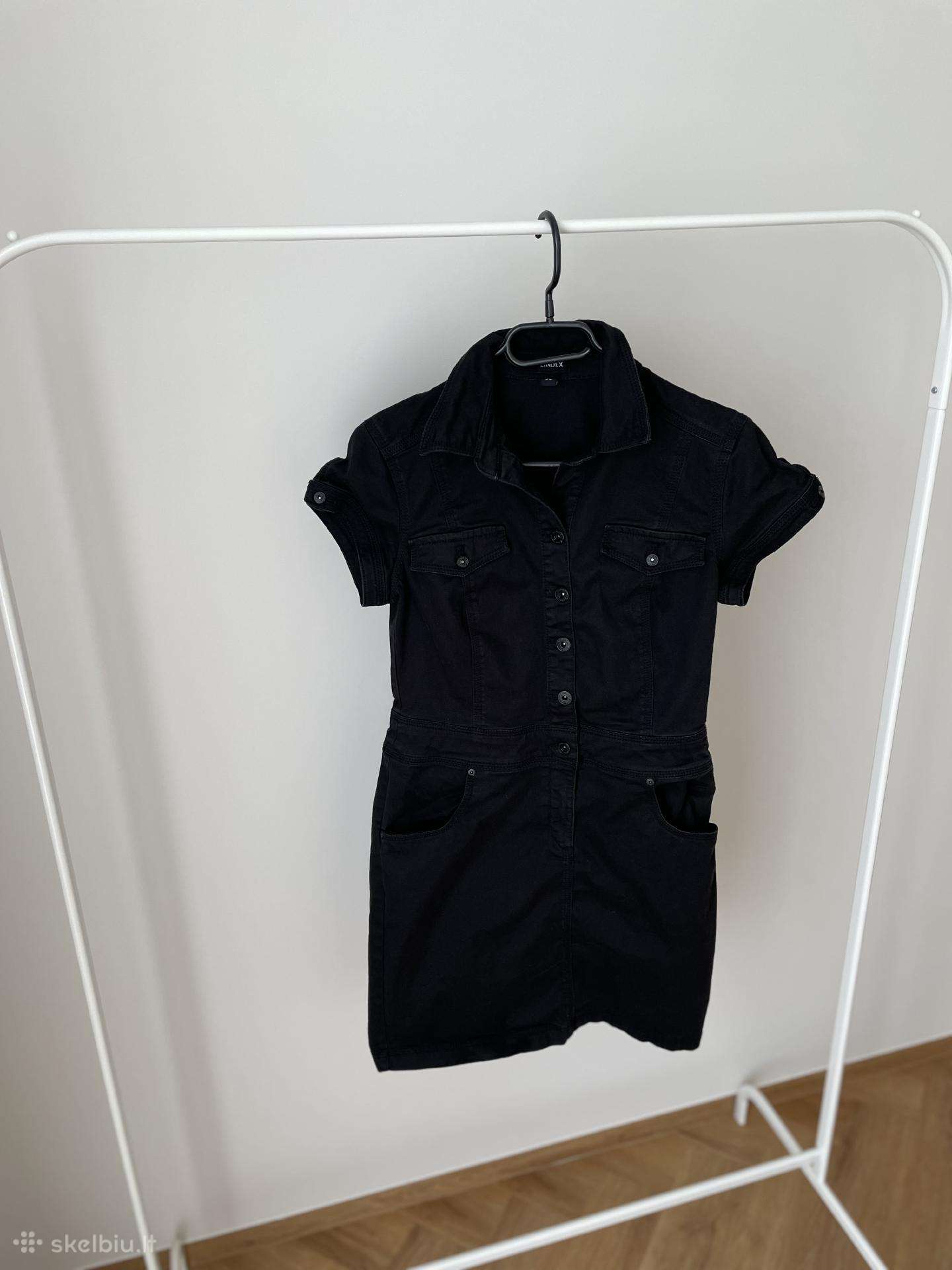 Lindex juoda džinsinio tipo suknelė 36 dydis