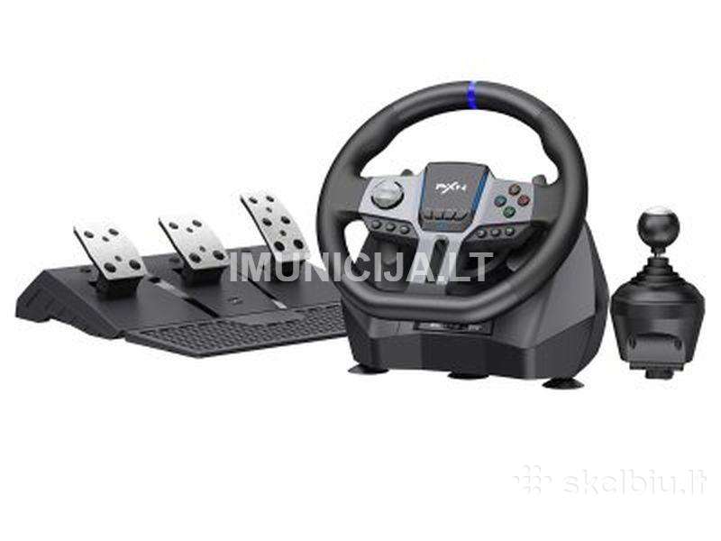 Pxn V9 Gen2 lenktynių vairas su pedalais ir pavarų