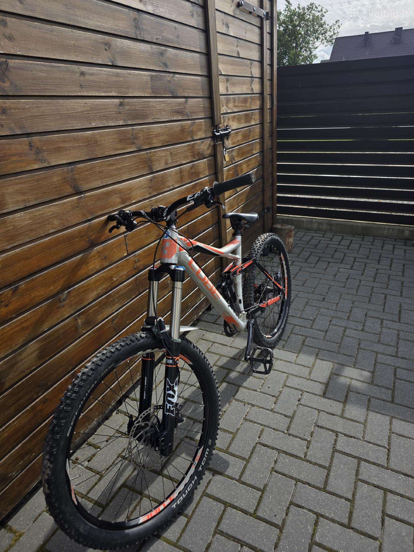 MTB full suspencion dviratis cube super enduro.