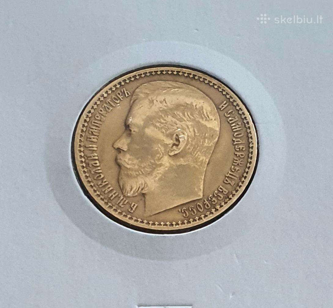 15 Rubliu nikolajus 2-asis auksine moneta