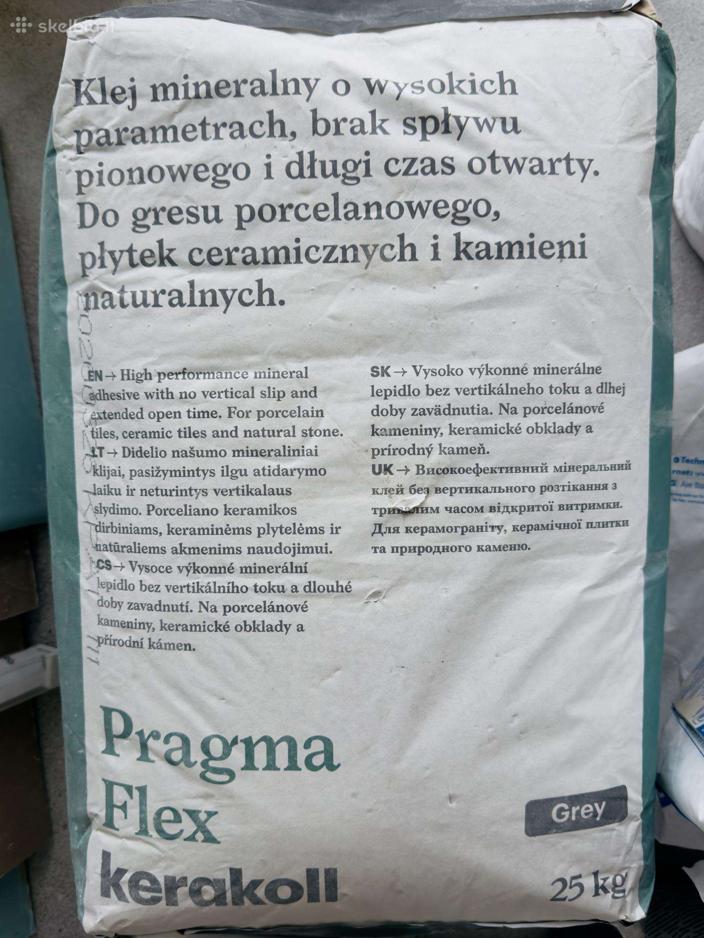 Kerakoll pragma flex 25kg grey plytelių klyjai