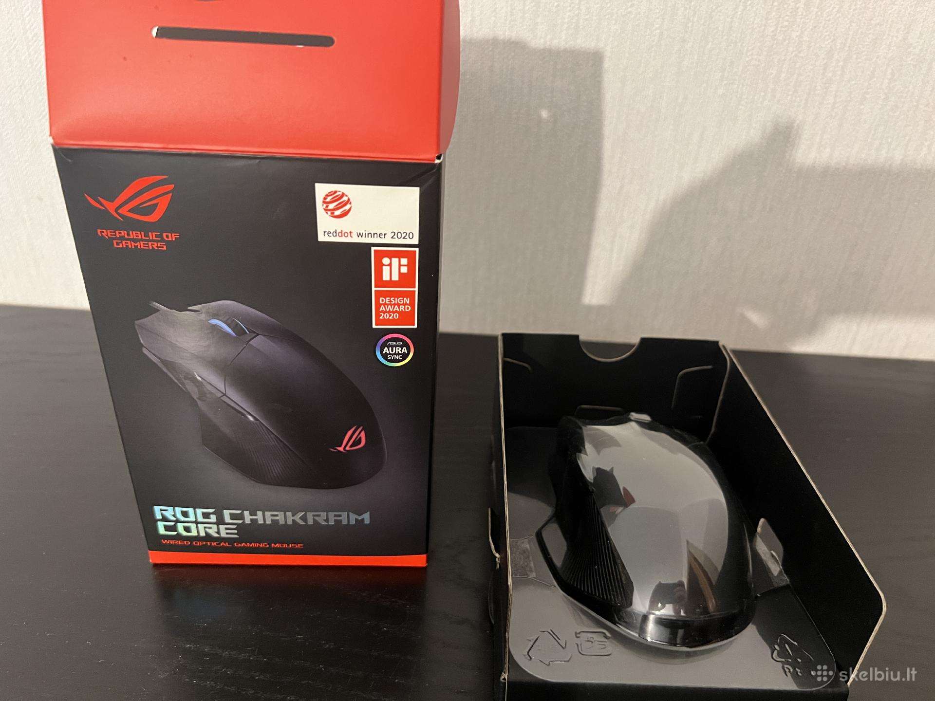 Naudota Rog Chakram Core Gaming Mouse.