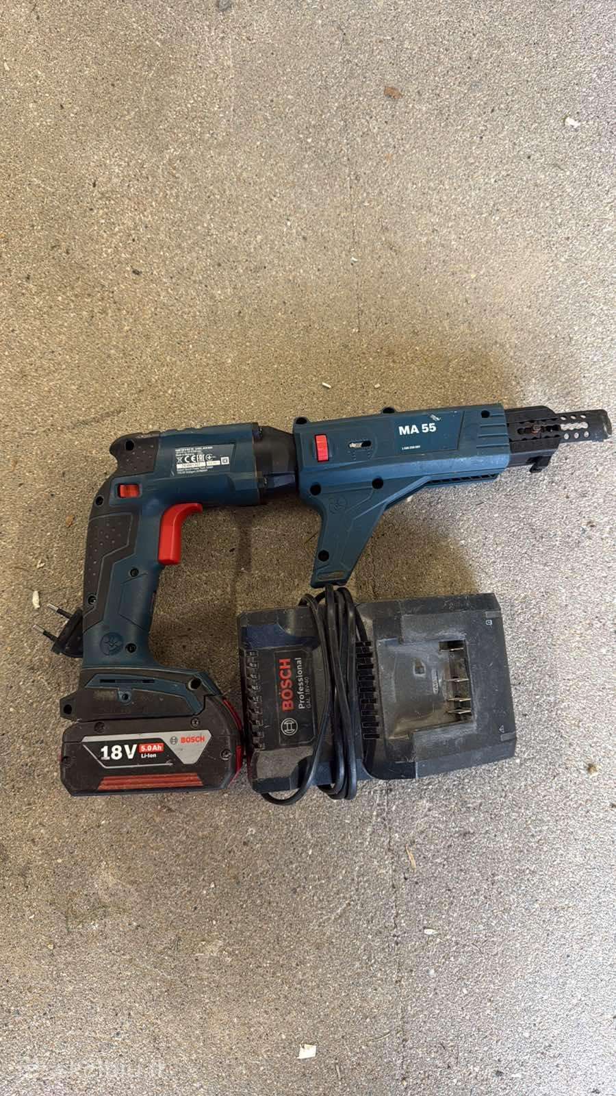 Gipso suktuvai Bosch Gsr 18 V-ec Te + Ma 55