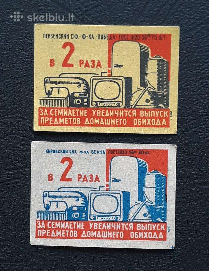 Degtukų etiketė 1959 Buitinė technika 067 2vnt
