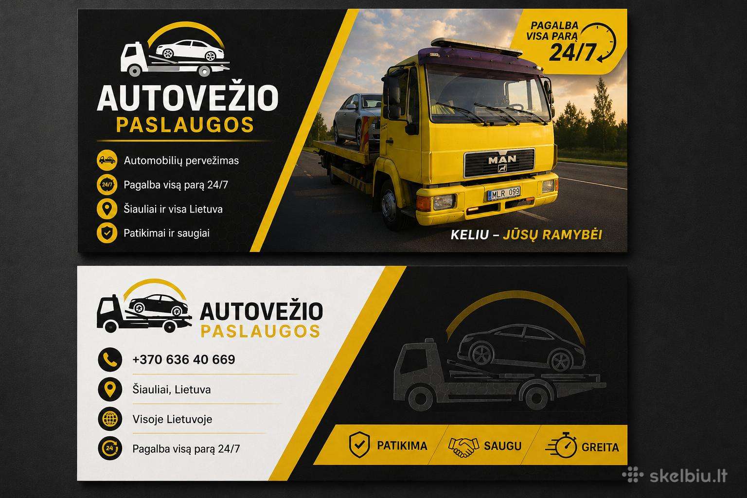 Techninė Pagalba 24/7 Šiauliuose Evakuatorius