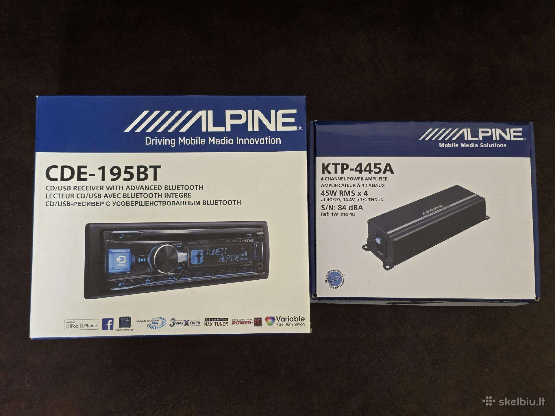 Alpine Cde-195bt + Alpie Ktp-445a