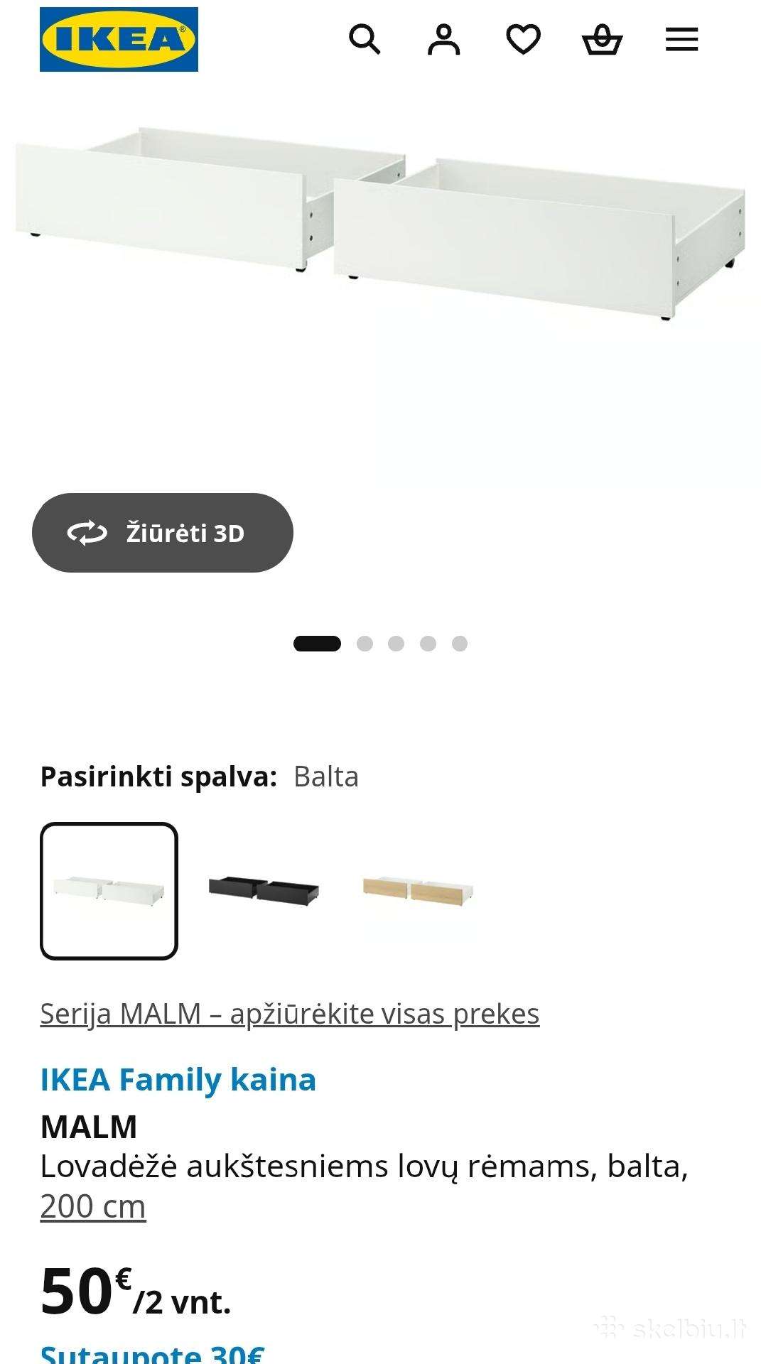 Dovanoju ikea lovos stalčius