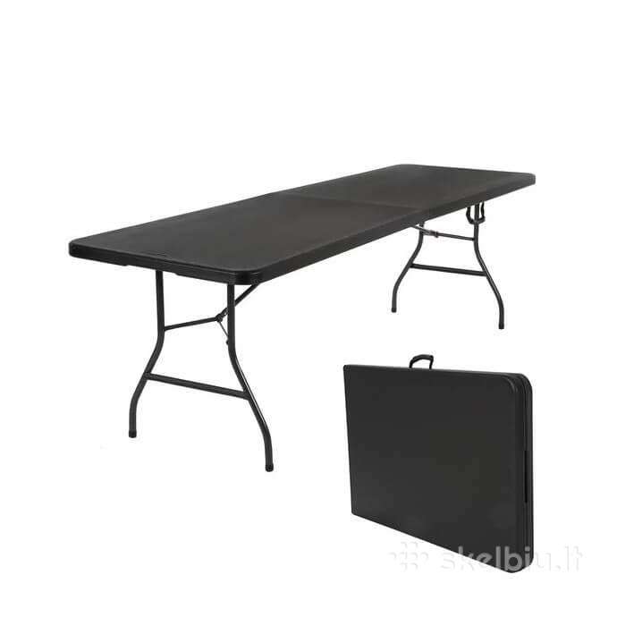 Sulankstomi stalai 180x74cm (2 vnt-juodi) naudoti