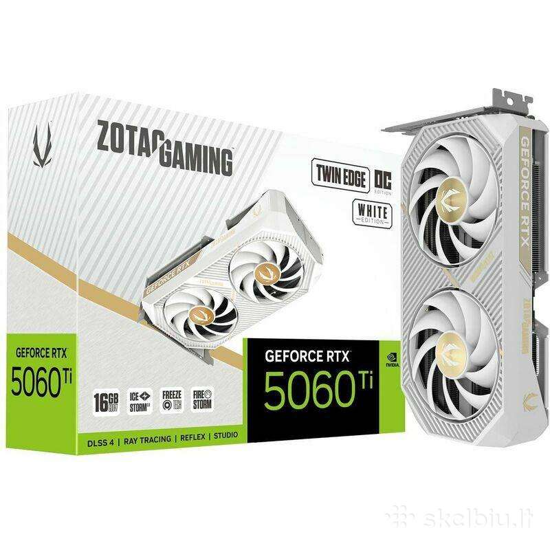 Vaizdo plokštė Zotac Geforce Rtx 5060 Ti 16gb Twin