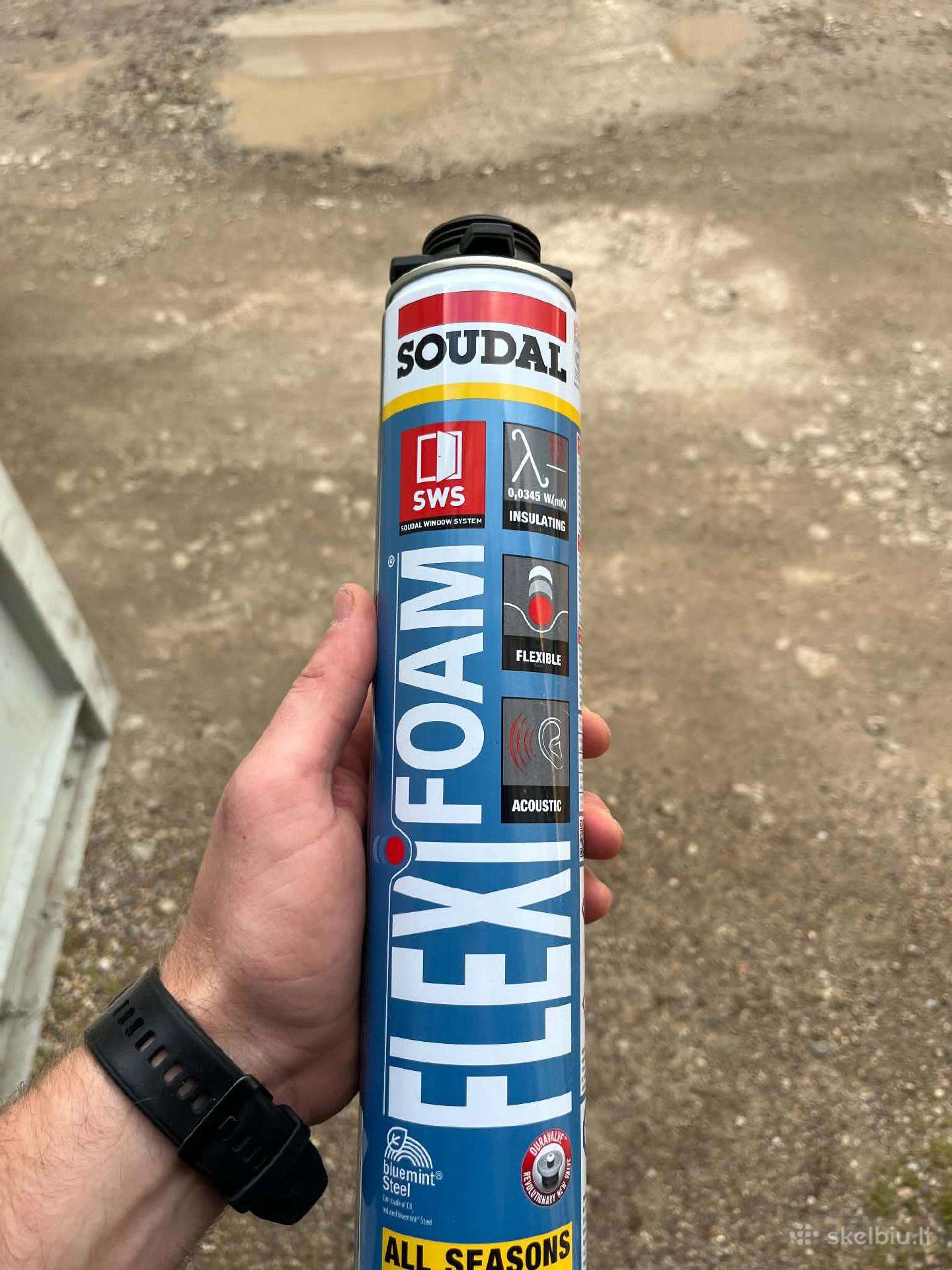 Soudal Flexifoam montavimo putos