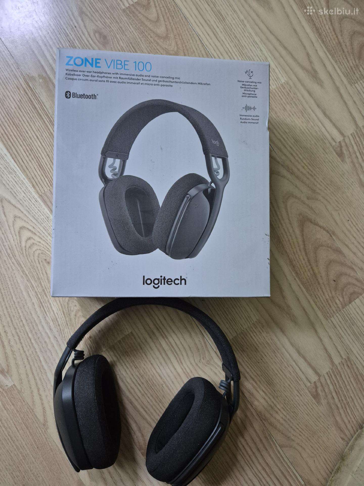 Logitech Zone Vibe 100 belaides ausines
