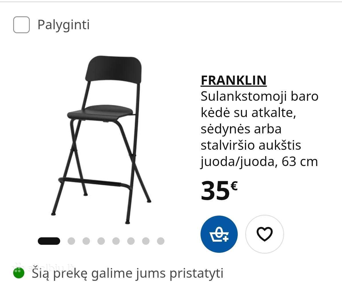Baro makiažo kėdė Franklin ikea