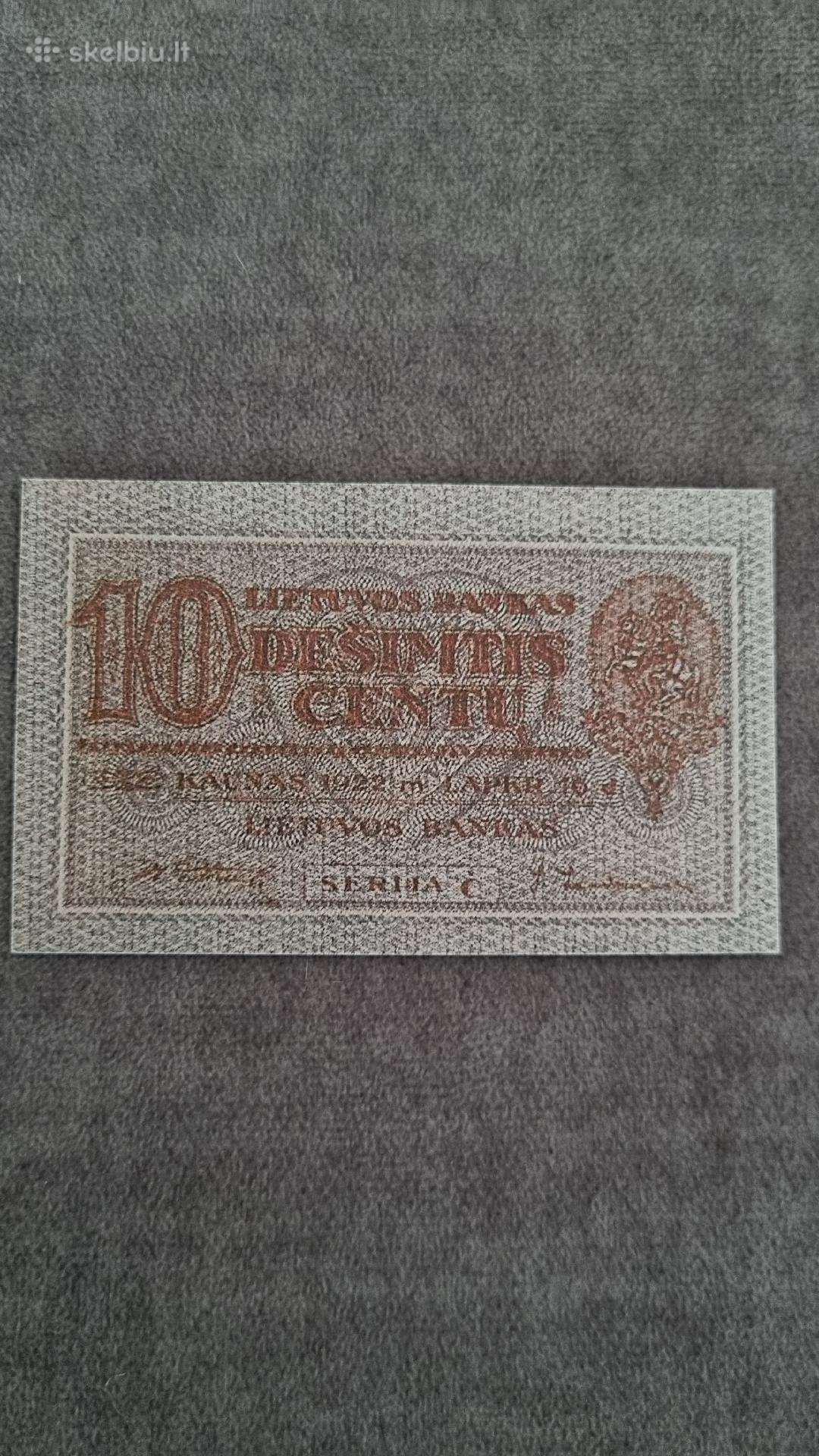1922 m. 10 centų banknotas