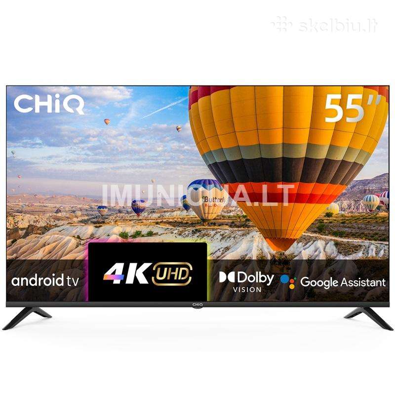 Chiq U55p9v 55 4k Uhd Android TV (Ekspo) +6mėn.