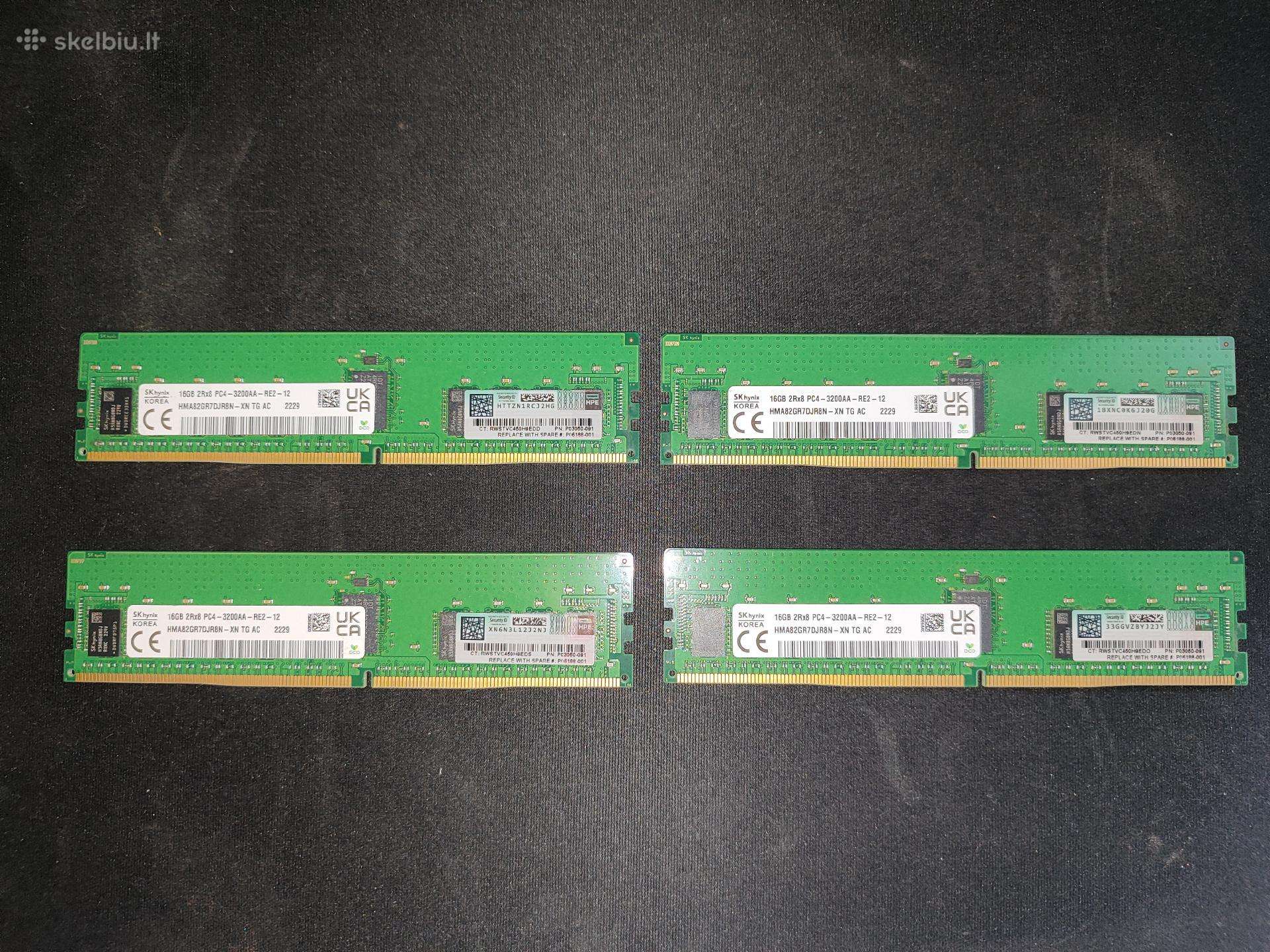 Sk Hynix 16gb 2rx8 Pc4-3200aa-rdimm serverio RAM
