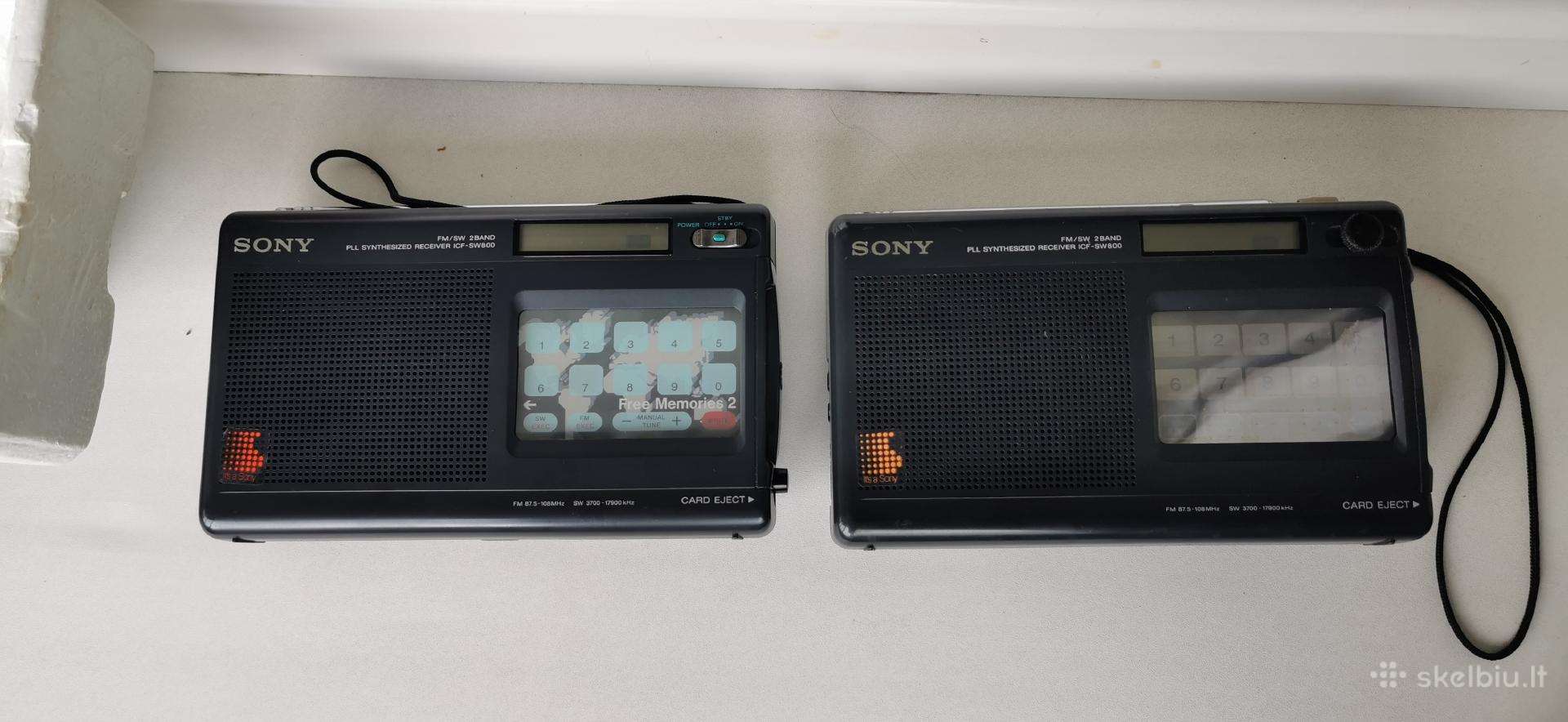 2 x Sony Icf-sw800 Fm/sw Radijo Imtuvai (Defektas)