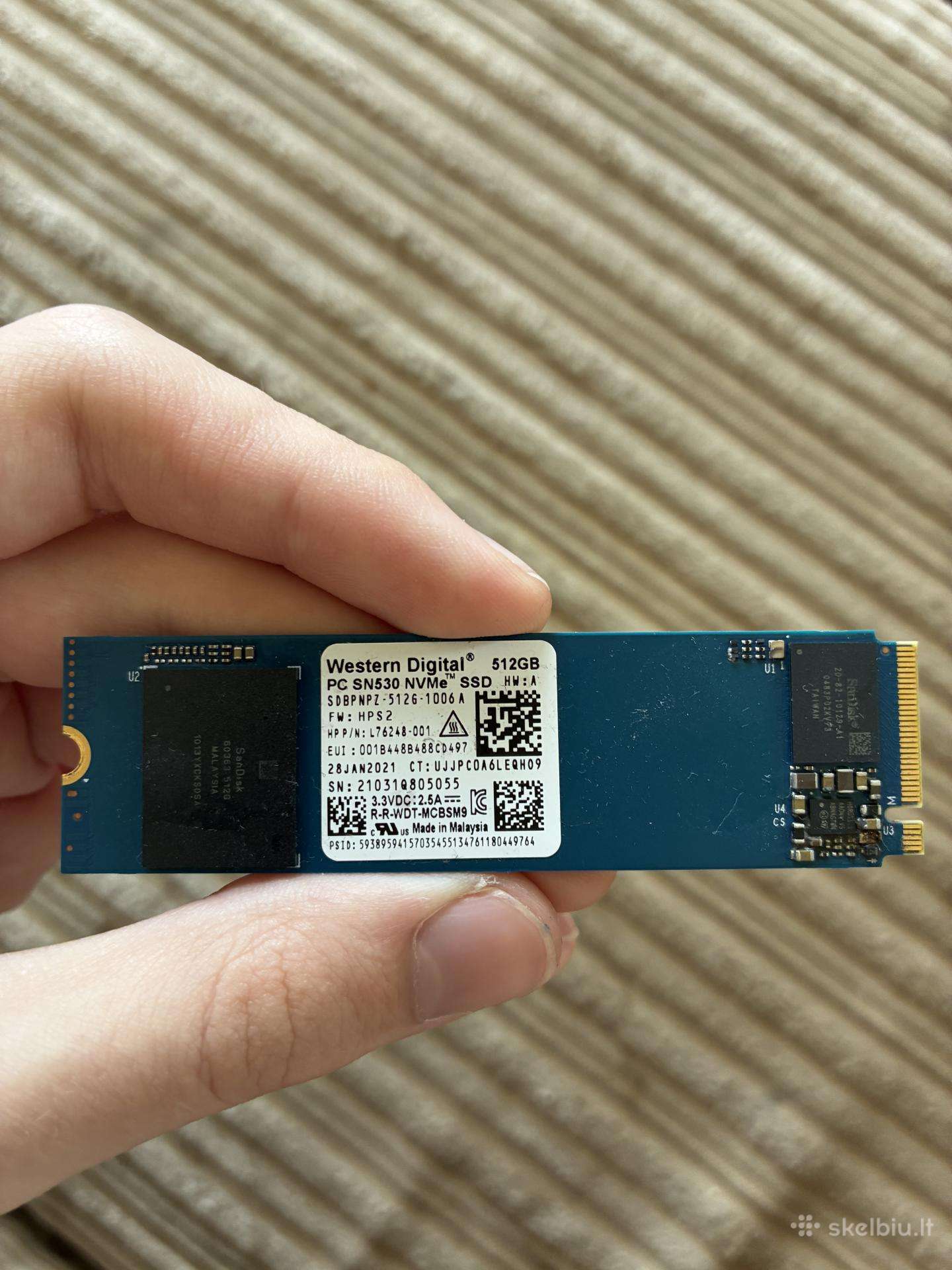 Parduodu Nvme SSD 512gb