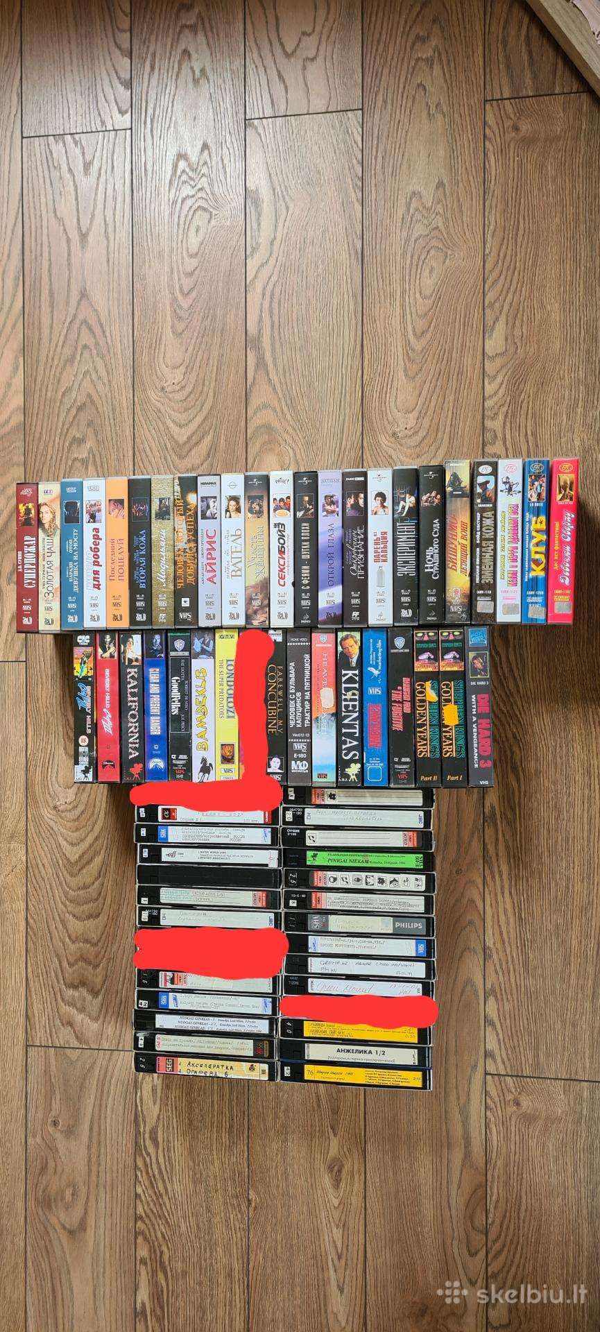 Vhs kasečių rinkinys rusų kalba