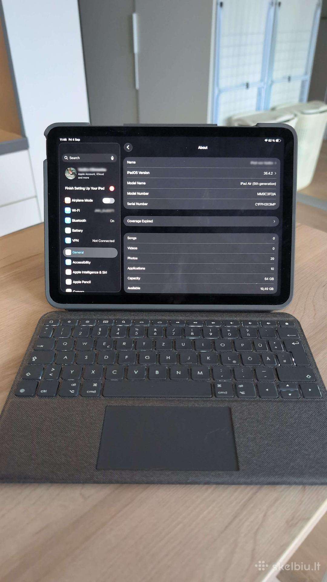 iPad Air 5-OS kartos (2022 m.) 64 GB
