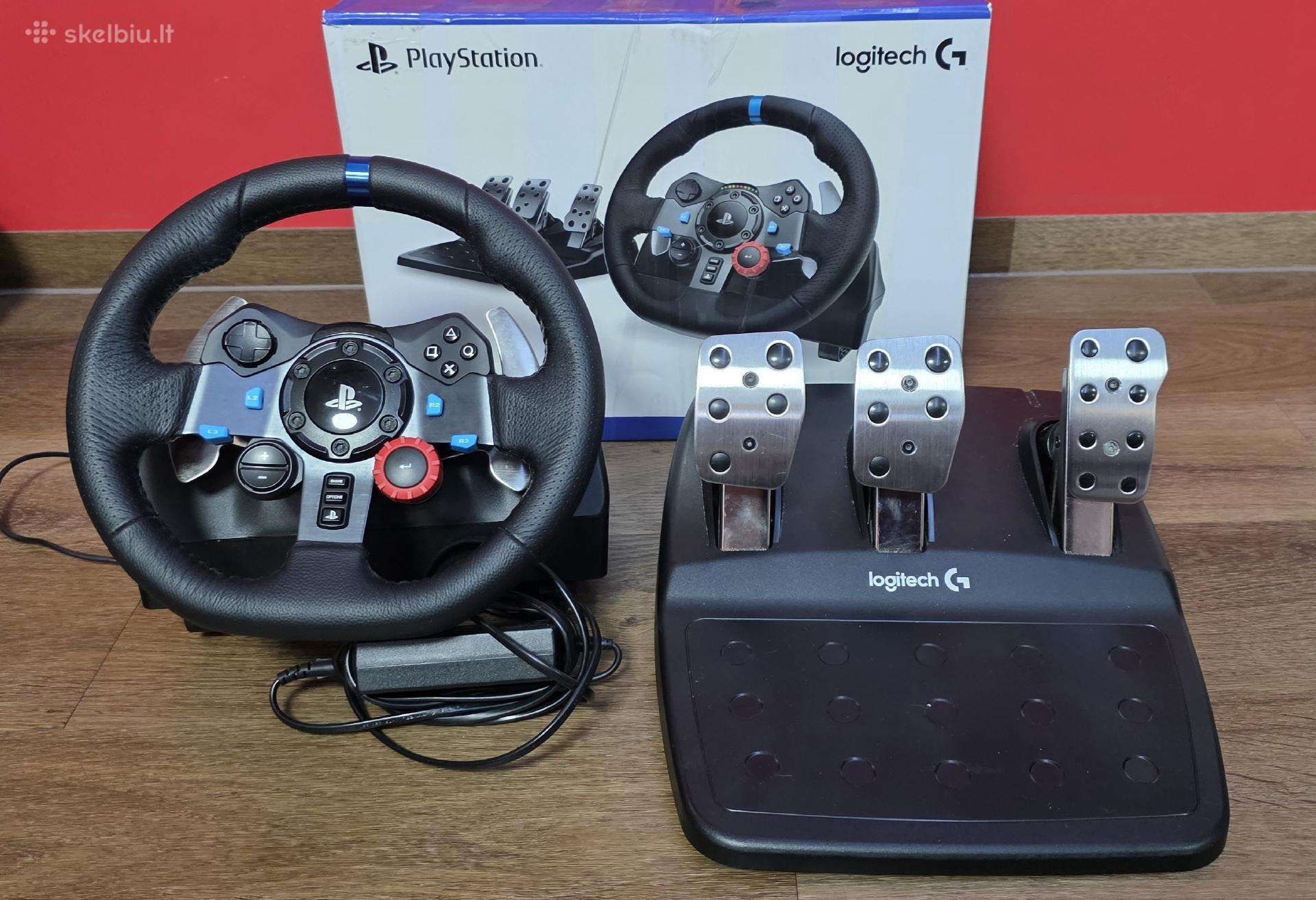Logitech g29 vairas su pedalais