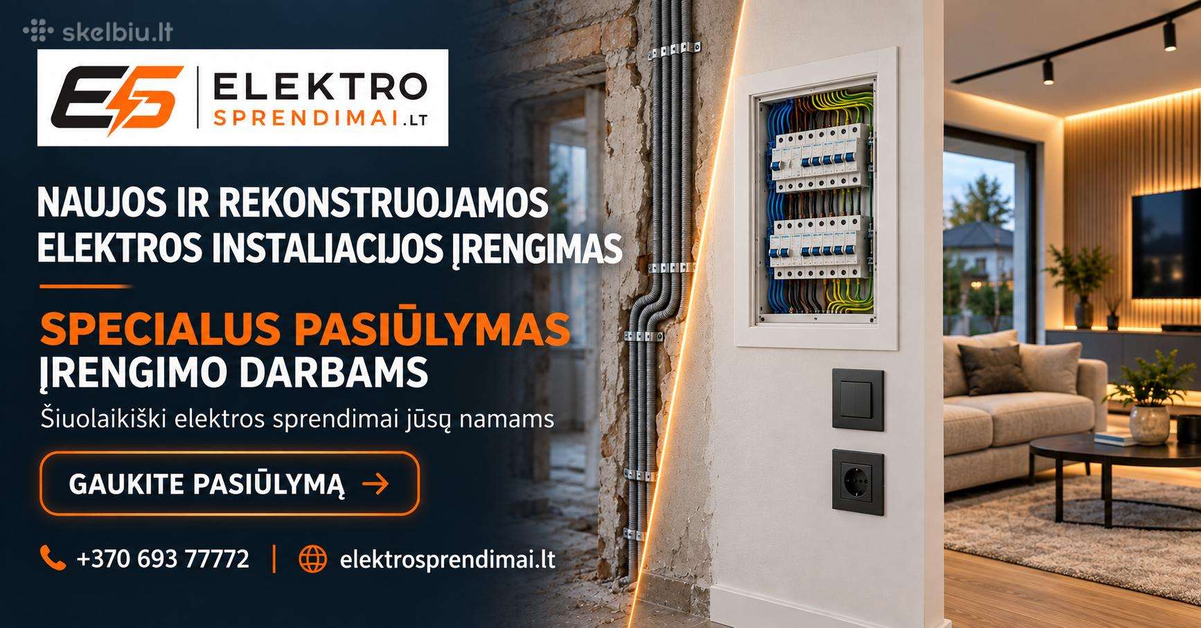 Elektros instaliacijos darbai