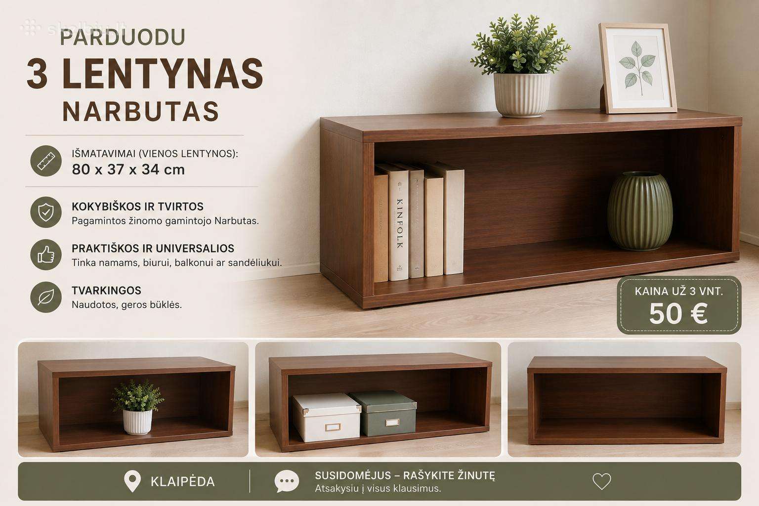 Parduodu lentynas