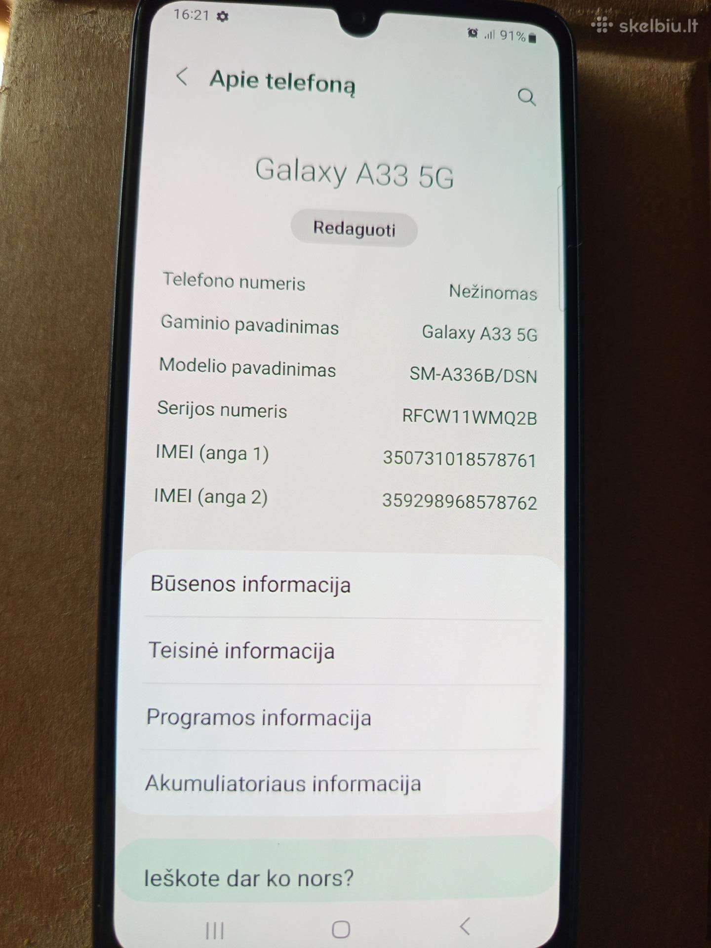 Samsung A33 128gb-6gb
