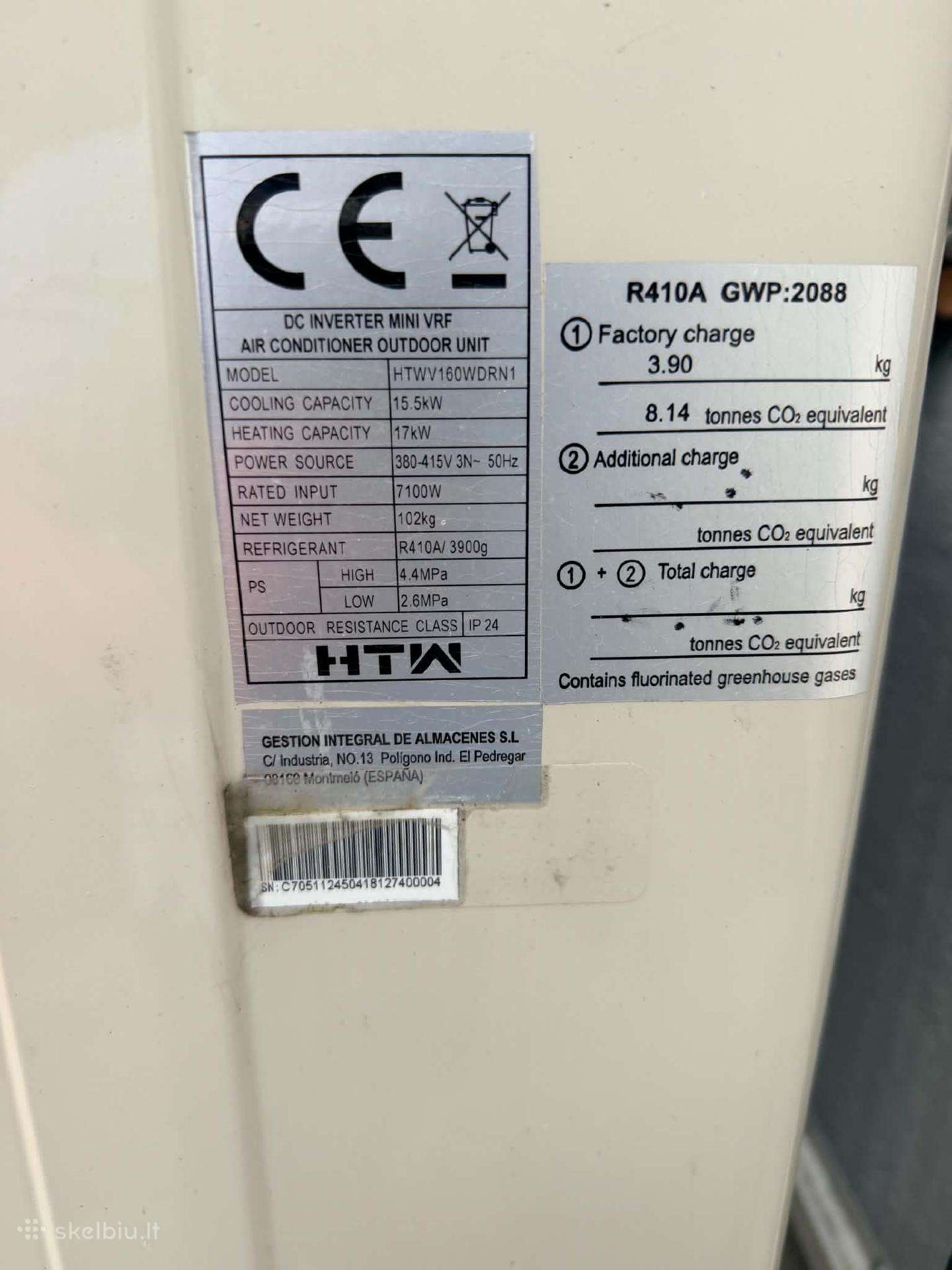 Htw (Midea) Mini Vrf daugiazonė kondic-vimo sistem