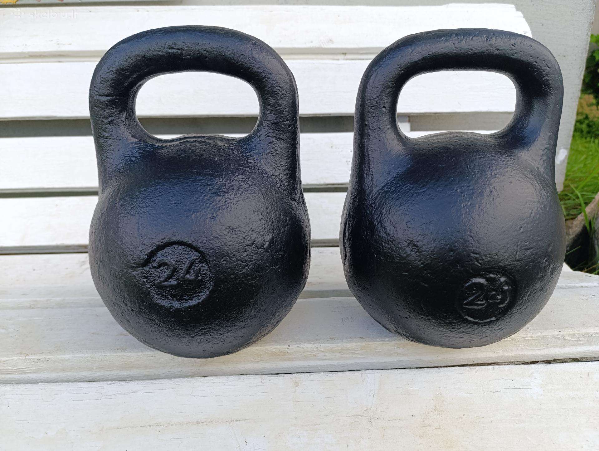 Metalinės sportinės gyros (gyrės, svarmenys) 24kg