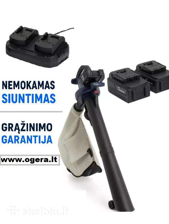 Akumuliatorinis lapų pūstuvas ir siurblys 36v