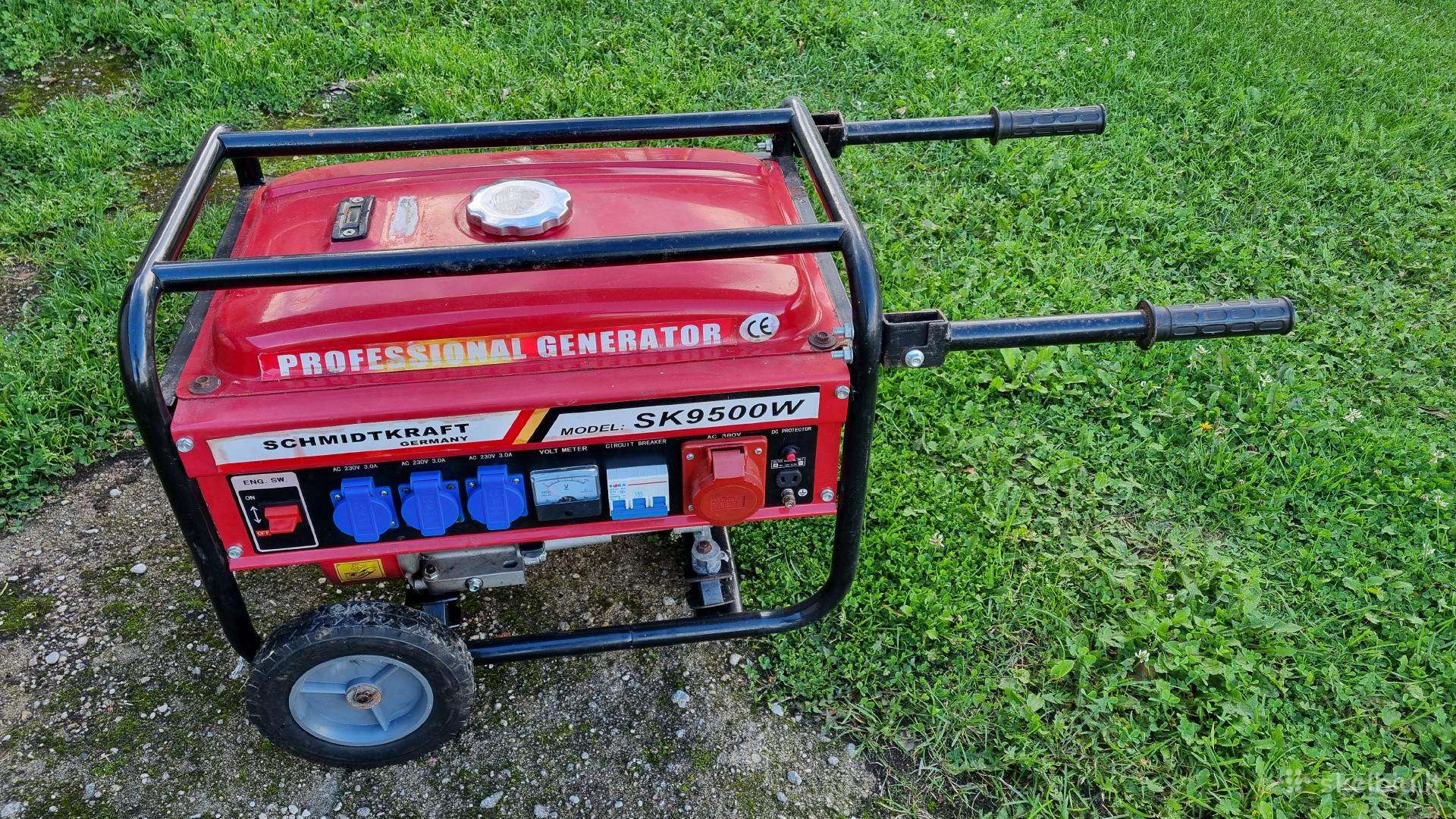 Naudotas benzininis generatorius Schmidcraft 9500w