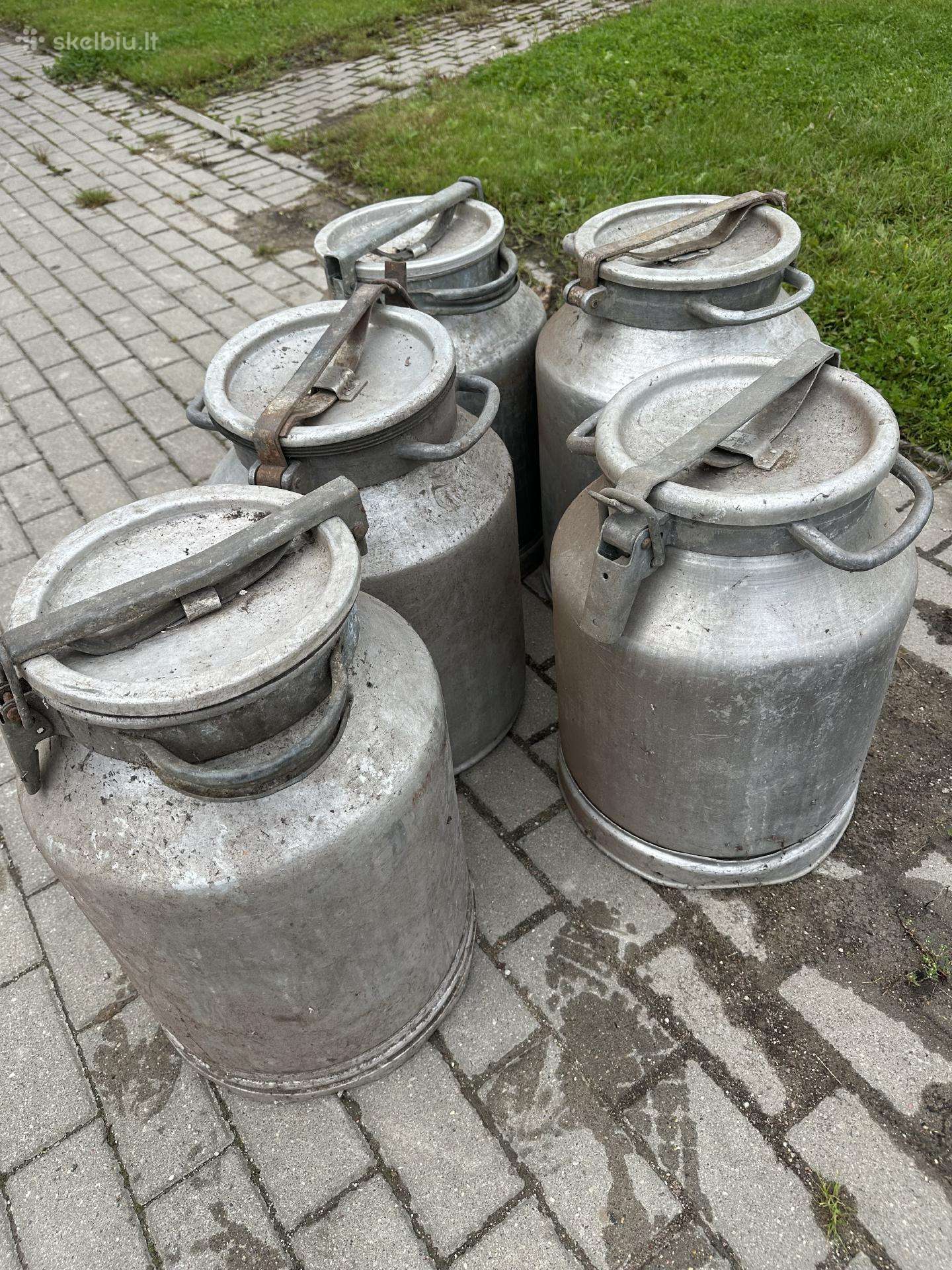 Naudoti aliuminiai bidonai