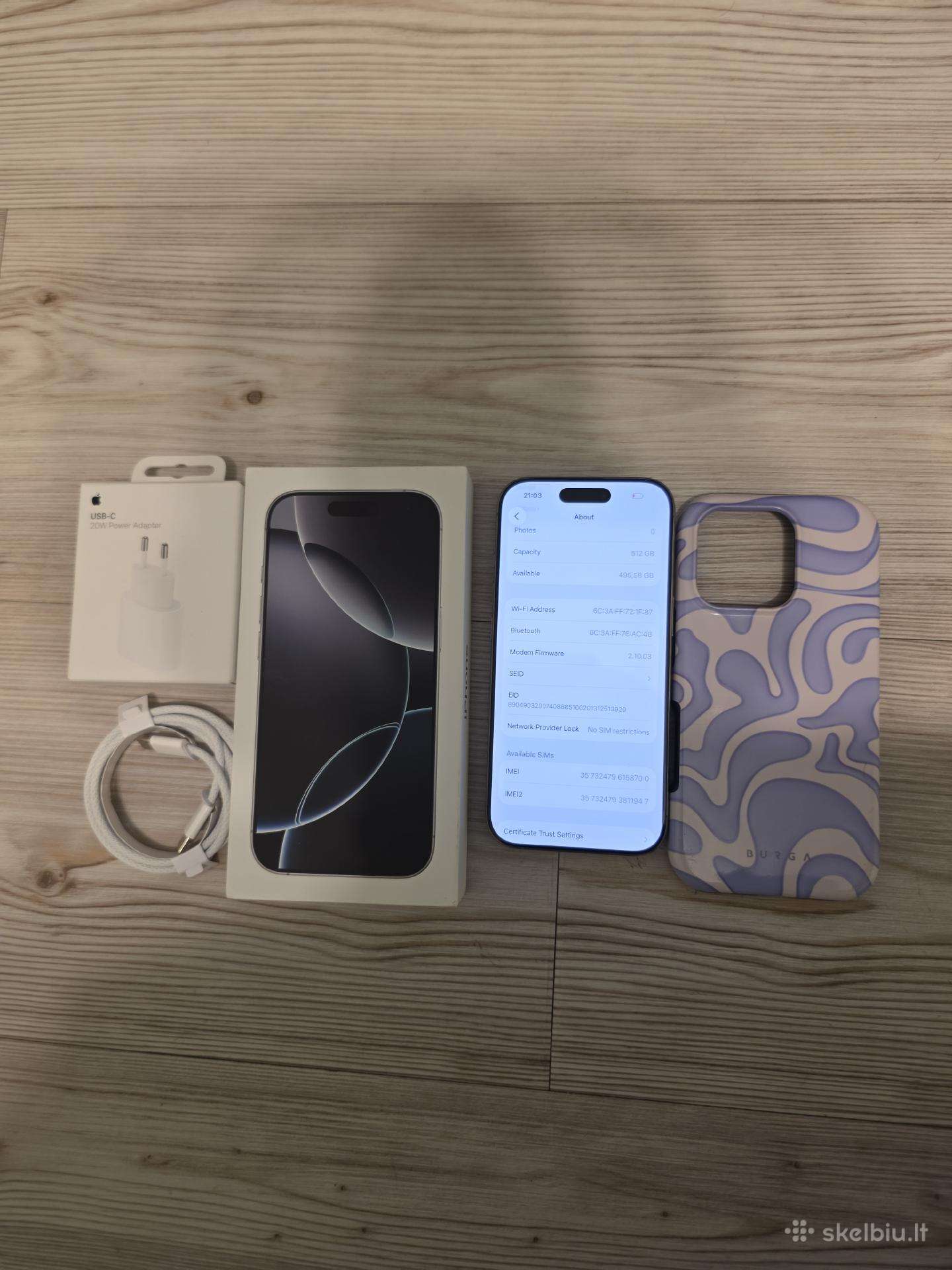 iPhone 16 pro 512 Usa
