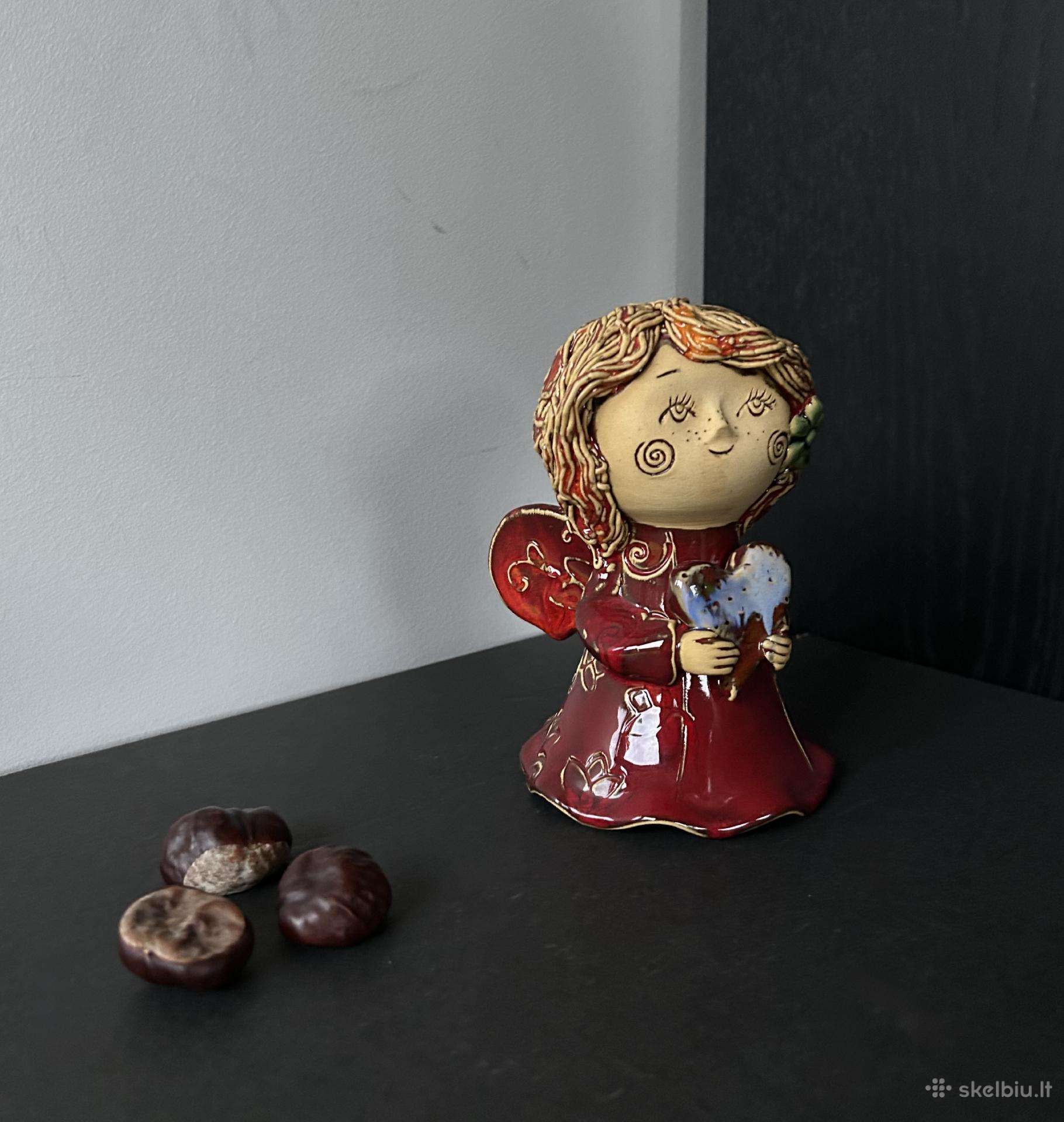 Dekoracija Meiles angelelis. Aukstis 14,5cm