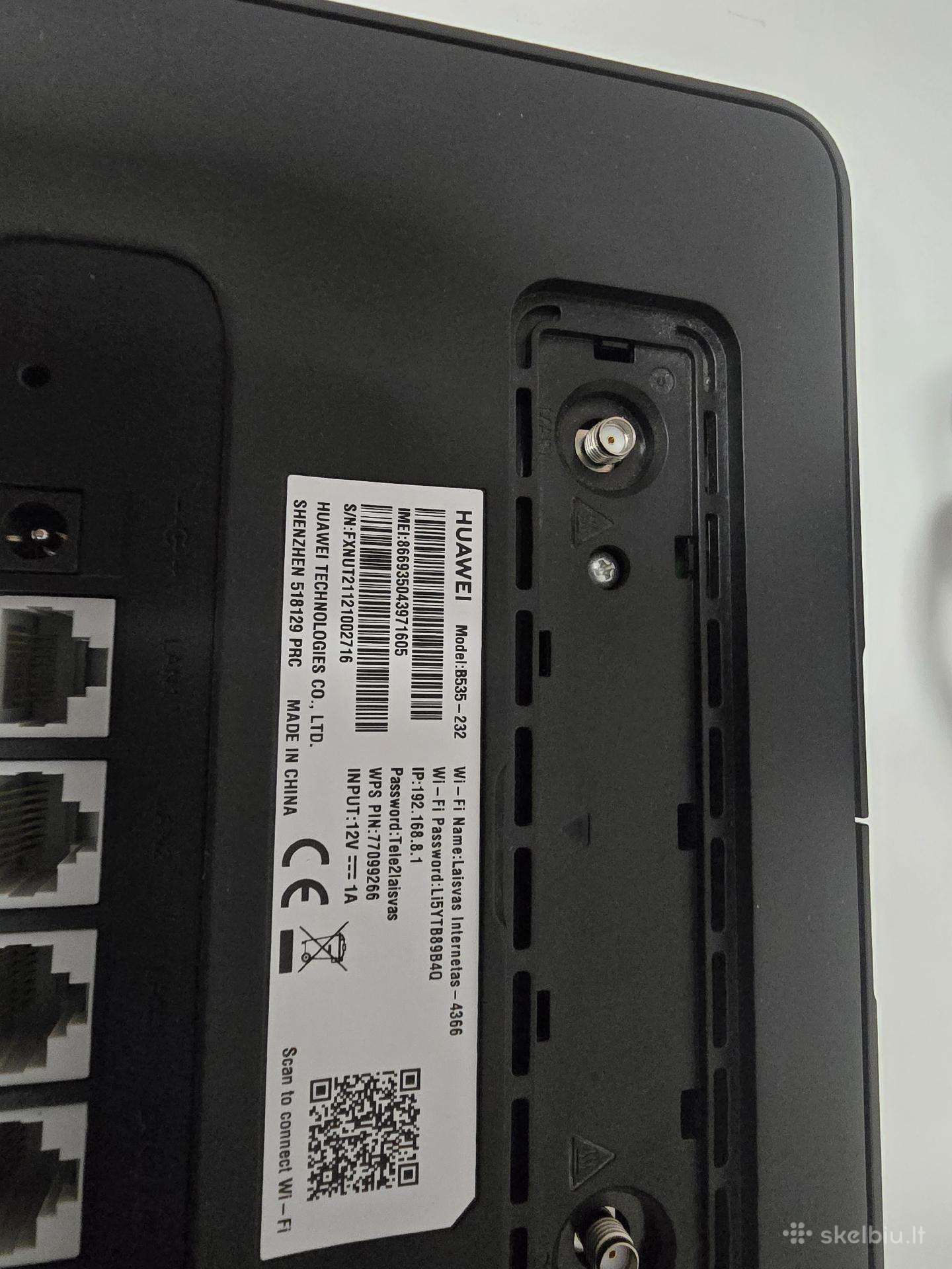 Huawei B535-232 4G+maršrutizatorius+rantelon Mi