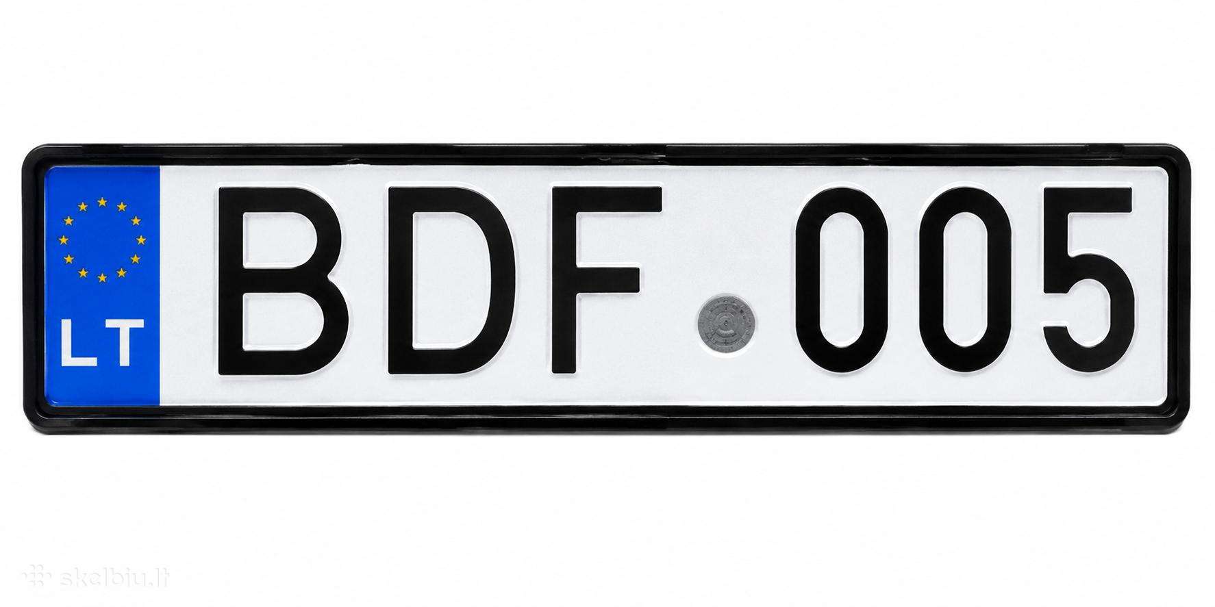 Valstybiniai numeriai Bdf005