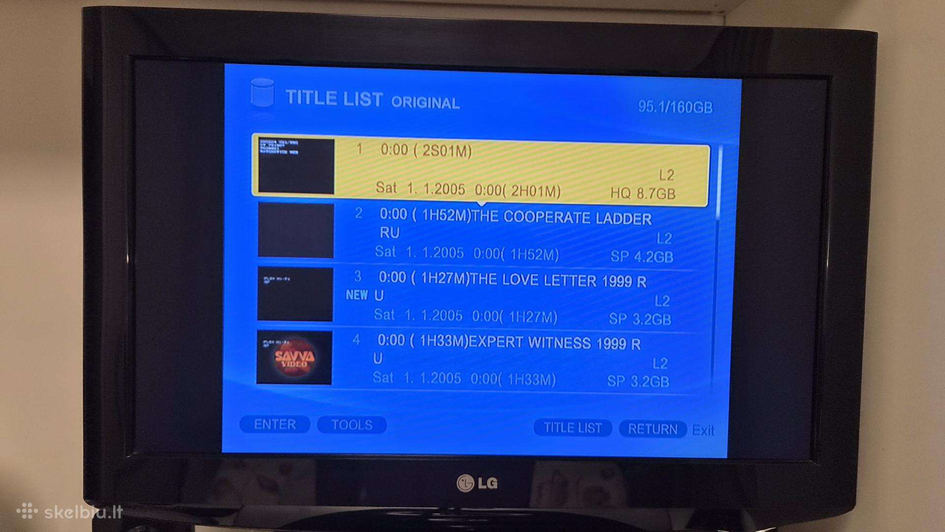 Sony dvd HDD irasantis